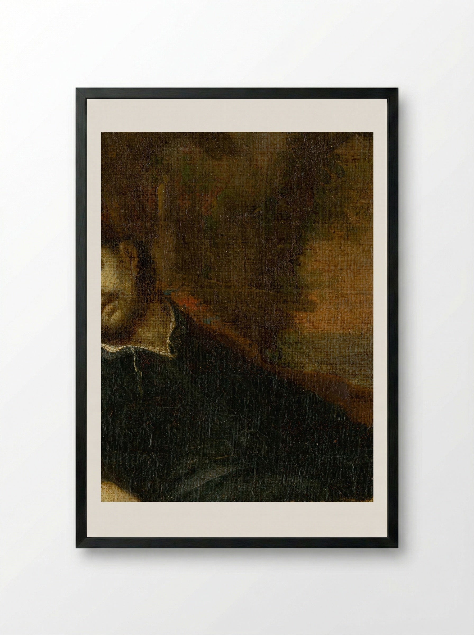 The Death of Saint Francis - Fine Art Print - Framed Print Black