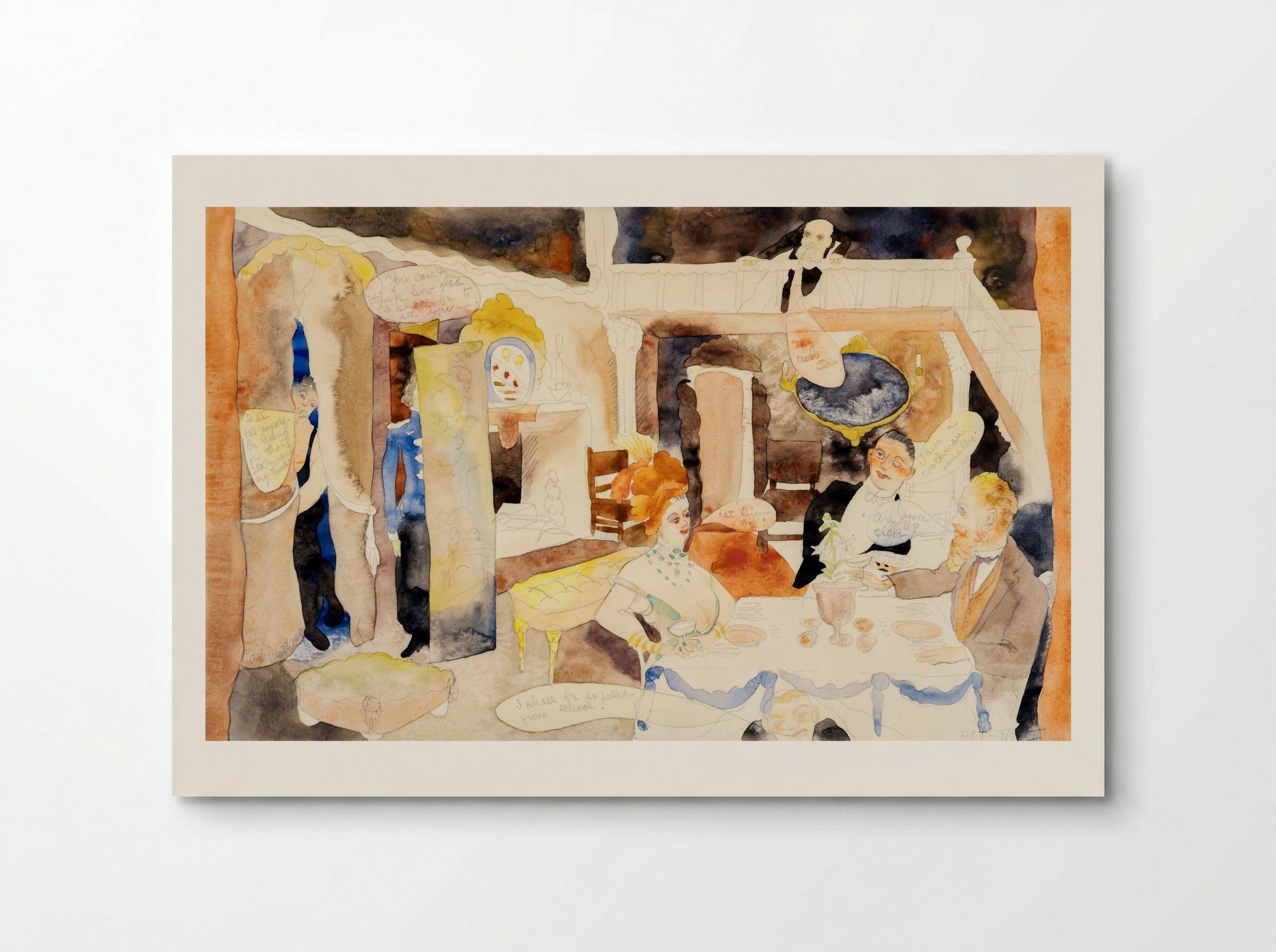 Lulu and Alva Schön at Lunch - Charles Demuth - Poster