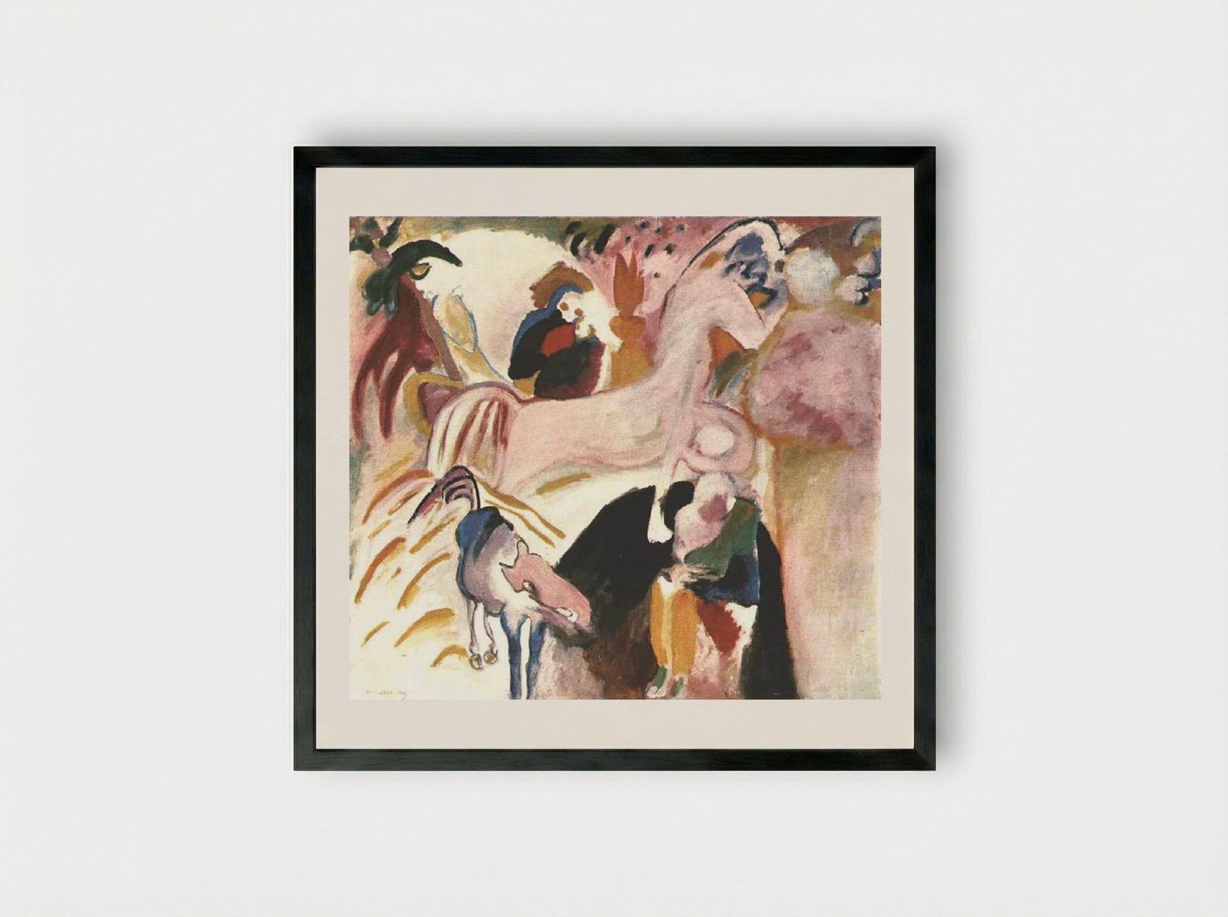 Horses - Wassily Kandinsky - Framed Print Black