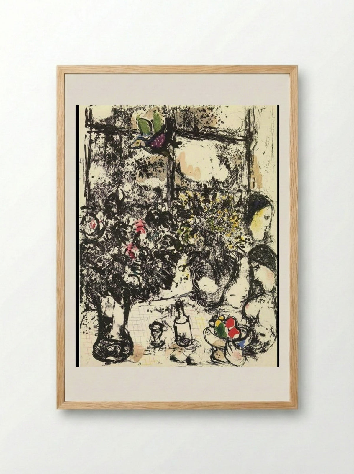 Still Life with Bouquet - Marc Chagall - Framed Print Wood