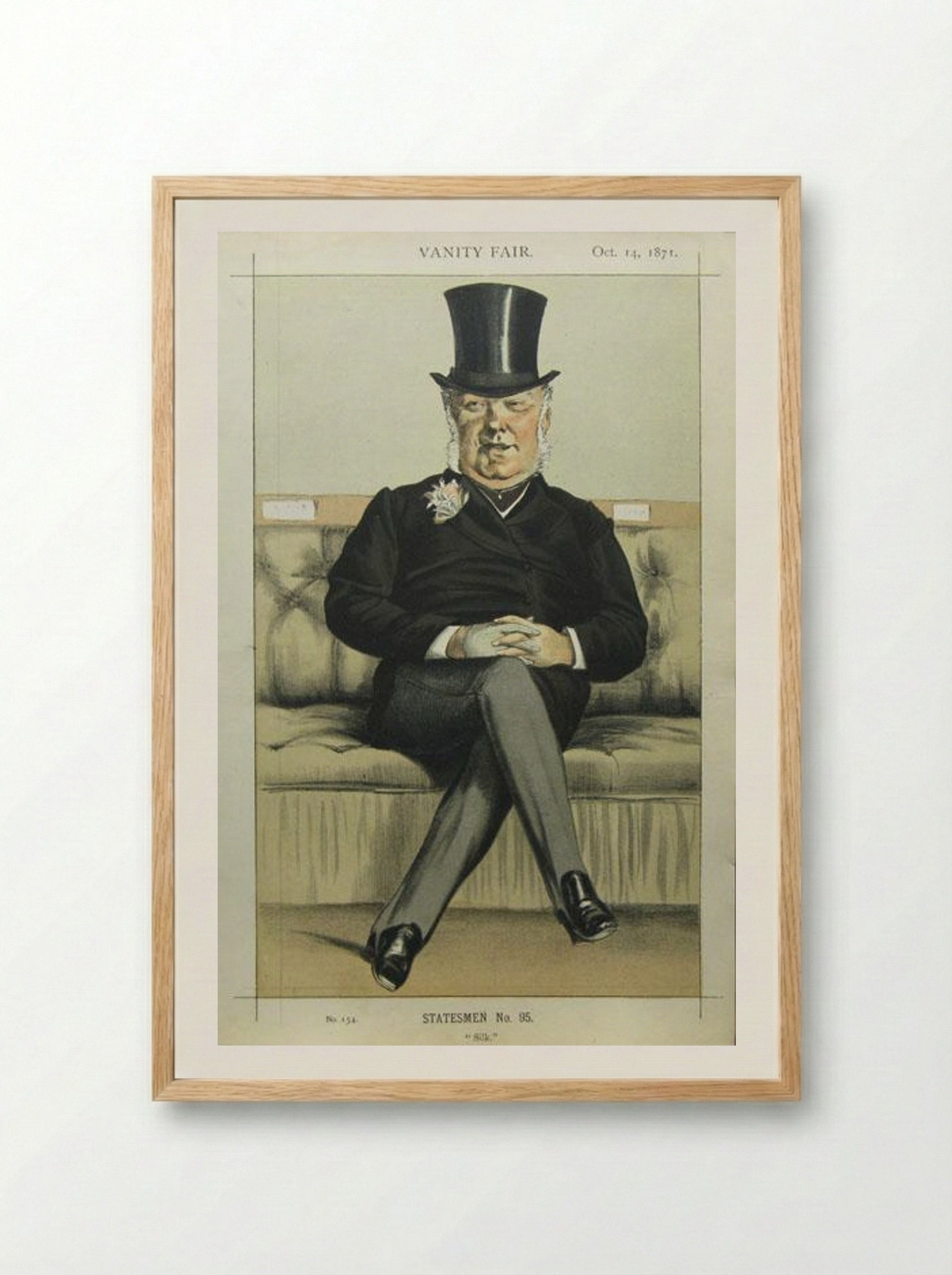 Caricature of Henry William Eaton M.P. - James Tissot - Framed Print Wood