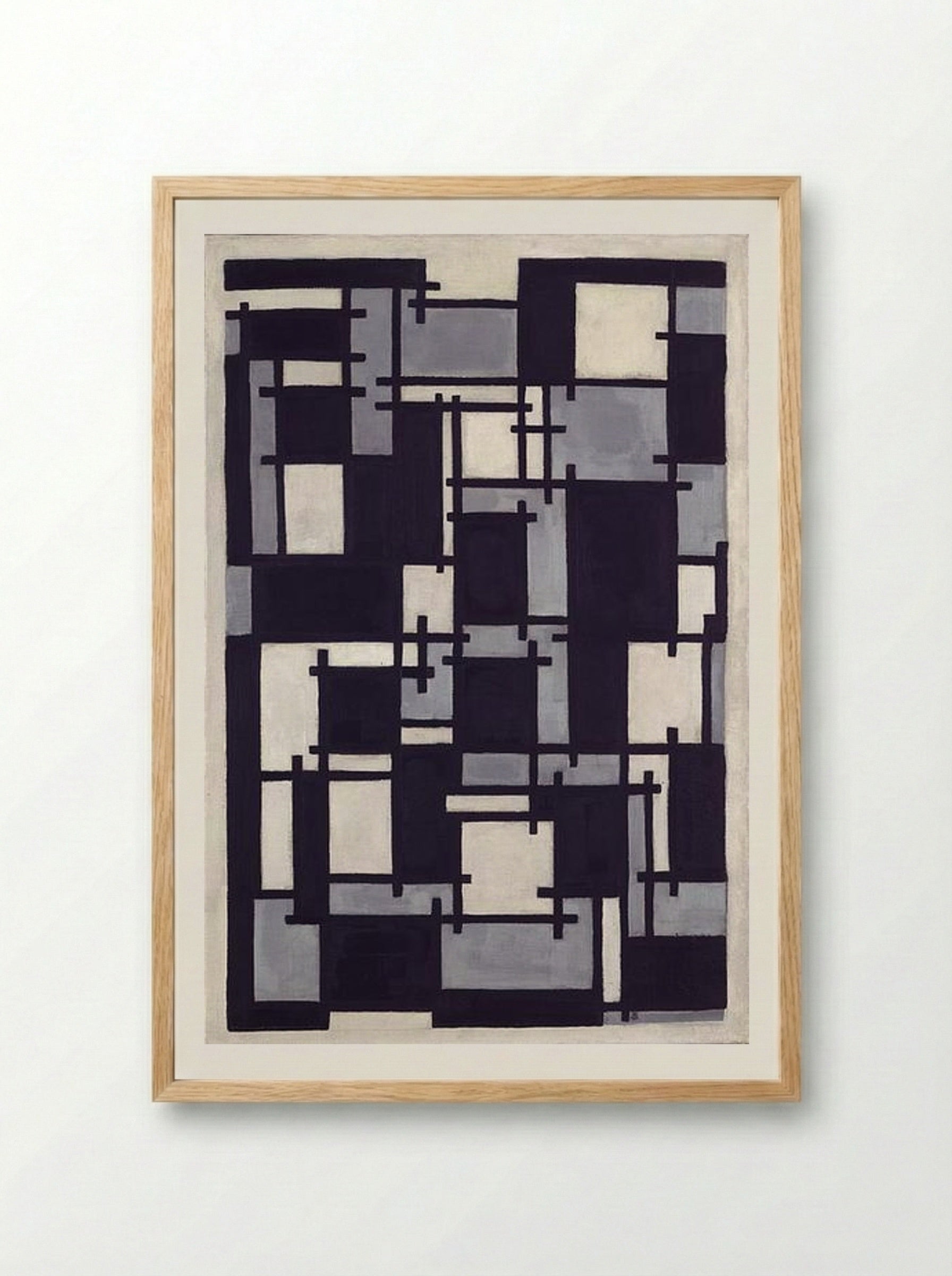 Composition X - Theo van Doesburg - Framed Print Wood
