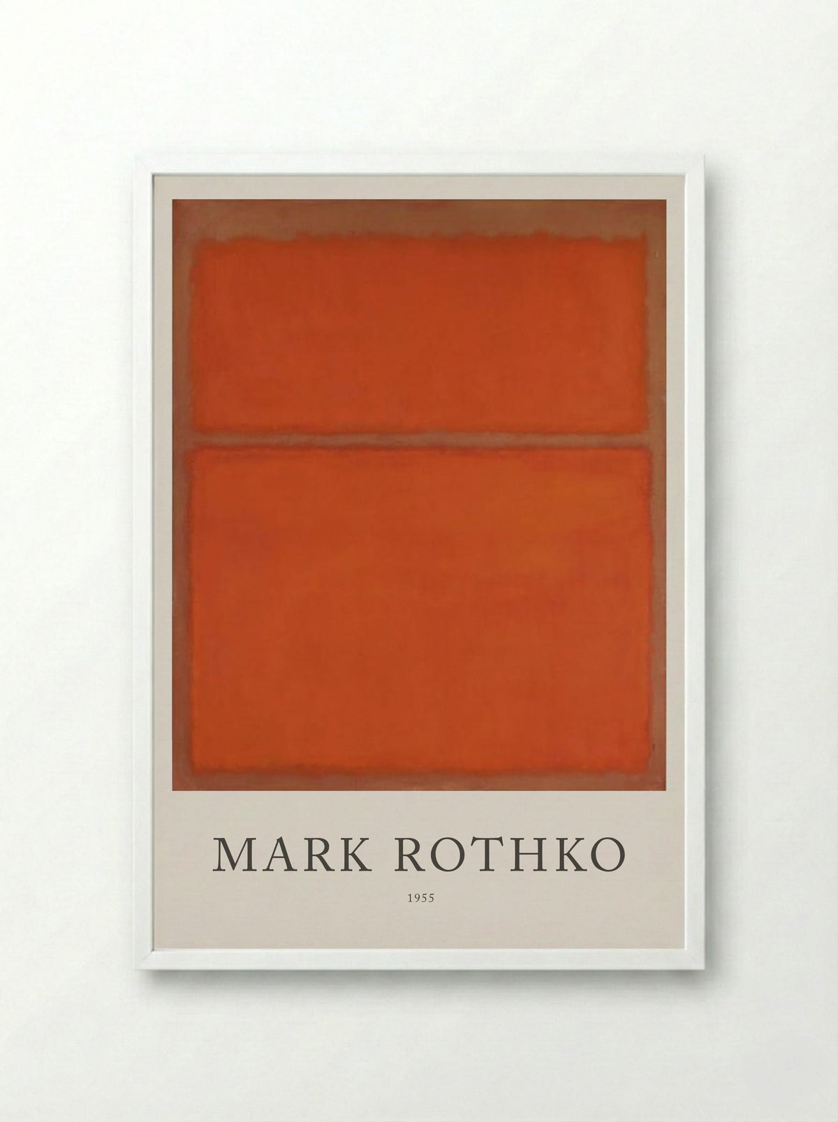 Untitled (Orange and Brown) - Mark Rothko - Framed Print White