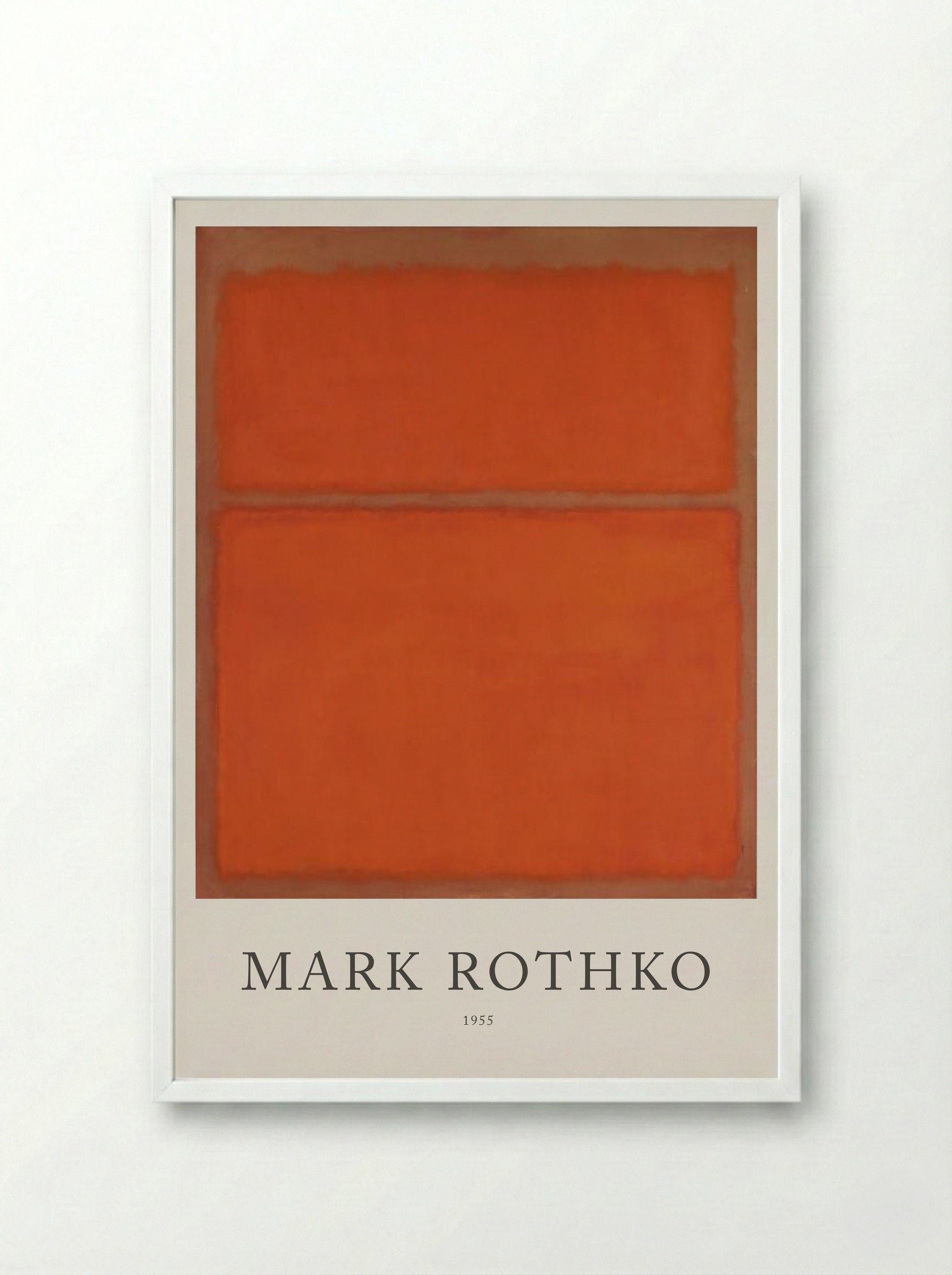 Untitled (Orange and Brown) - Mark Rothko - Framed Print White