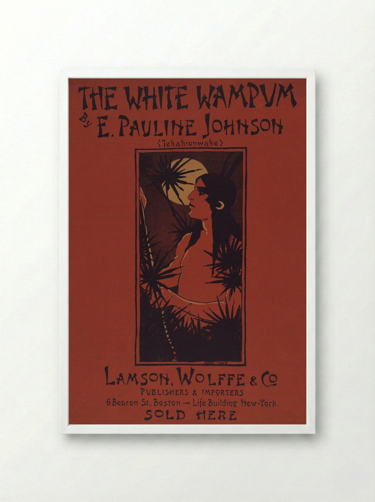 The White Wampum - E. Pauline Johnson - Framed Print White