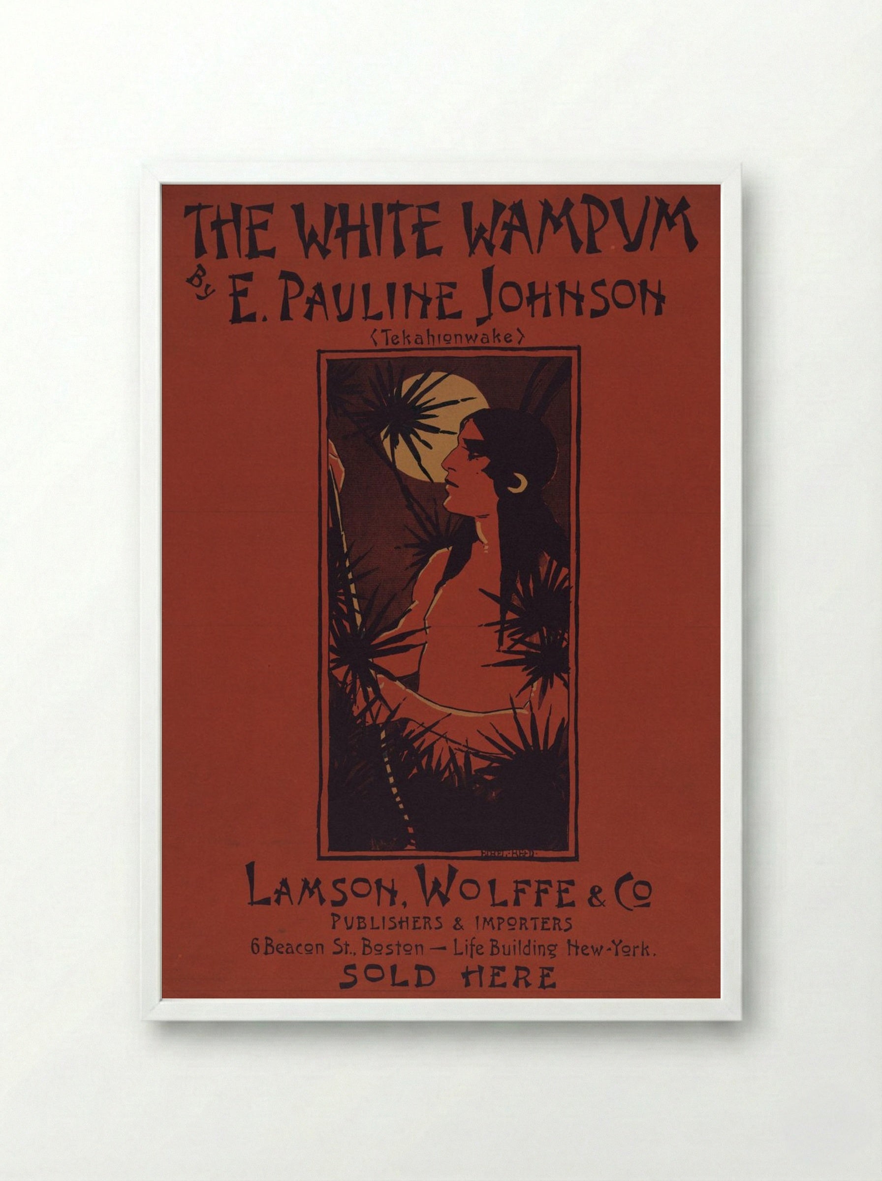 The White Wampum - E. Pauline Johnson - Framed Print White