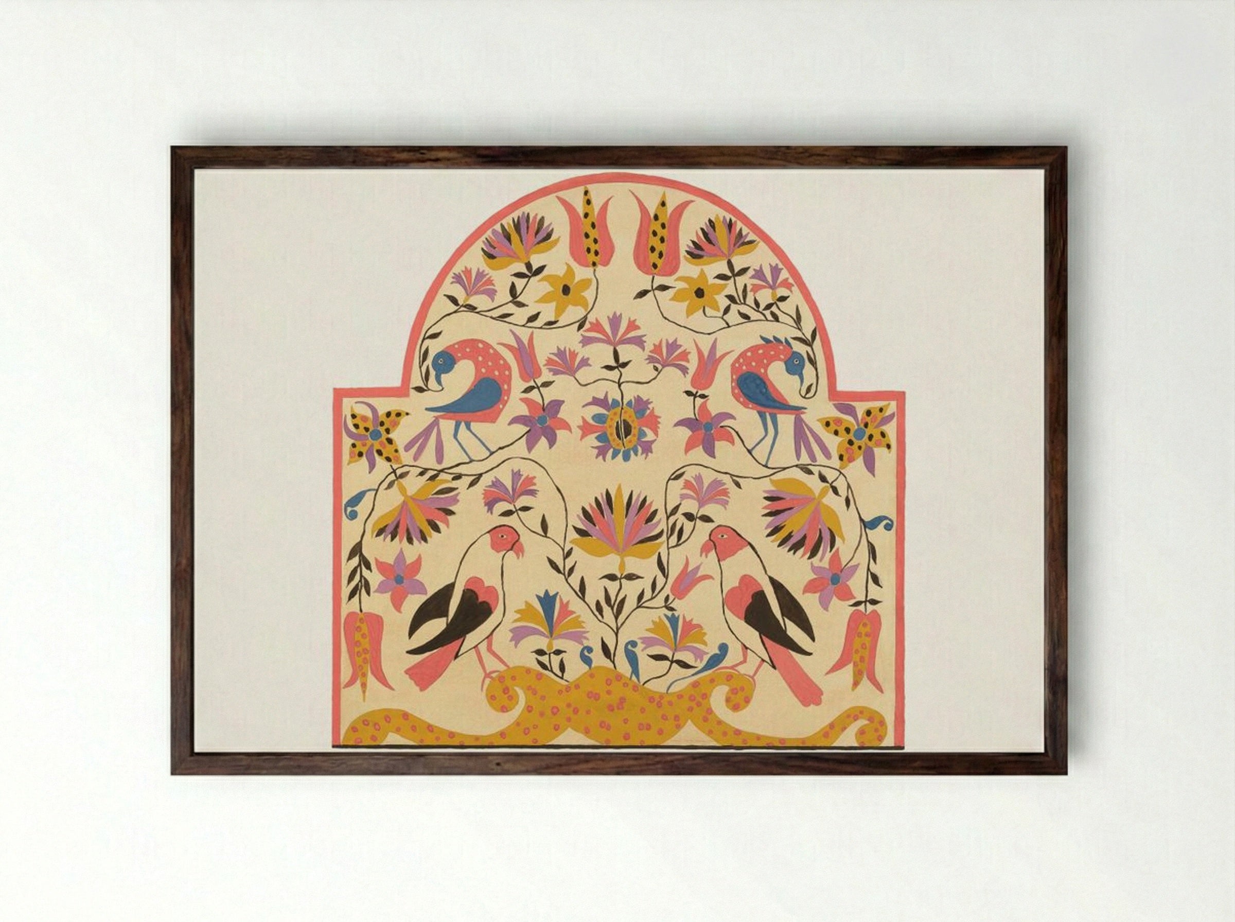 Study for Proposed Portfolio: Decorated Chests of Rural Pennsylvania - Fine Art Print - Framed Print Dark Wood