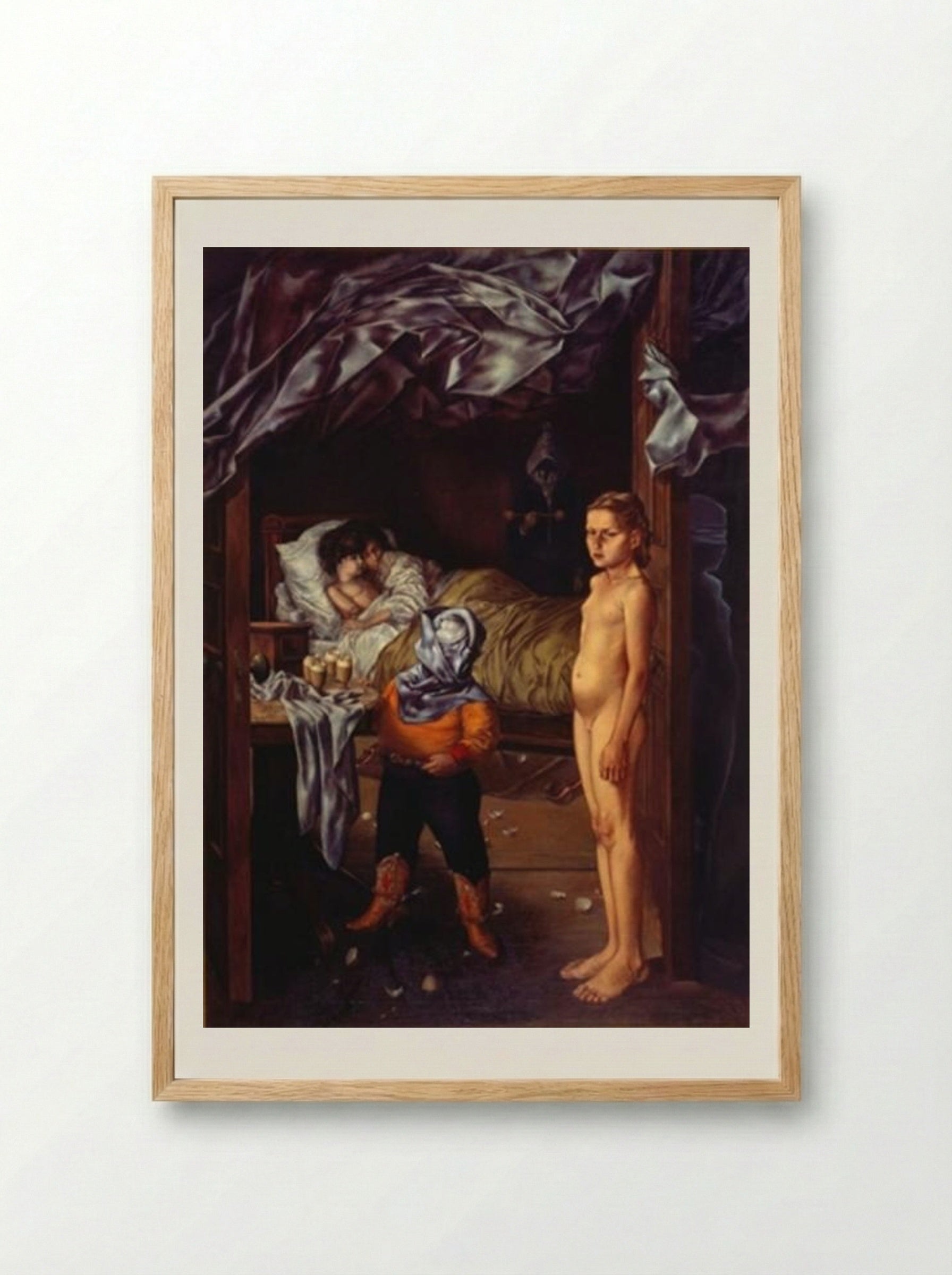 The Guest Room - Dorothea Tanning - Framed Print Wood
