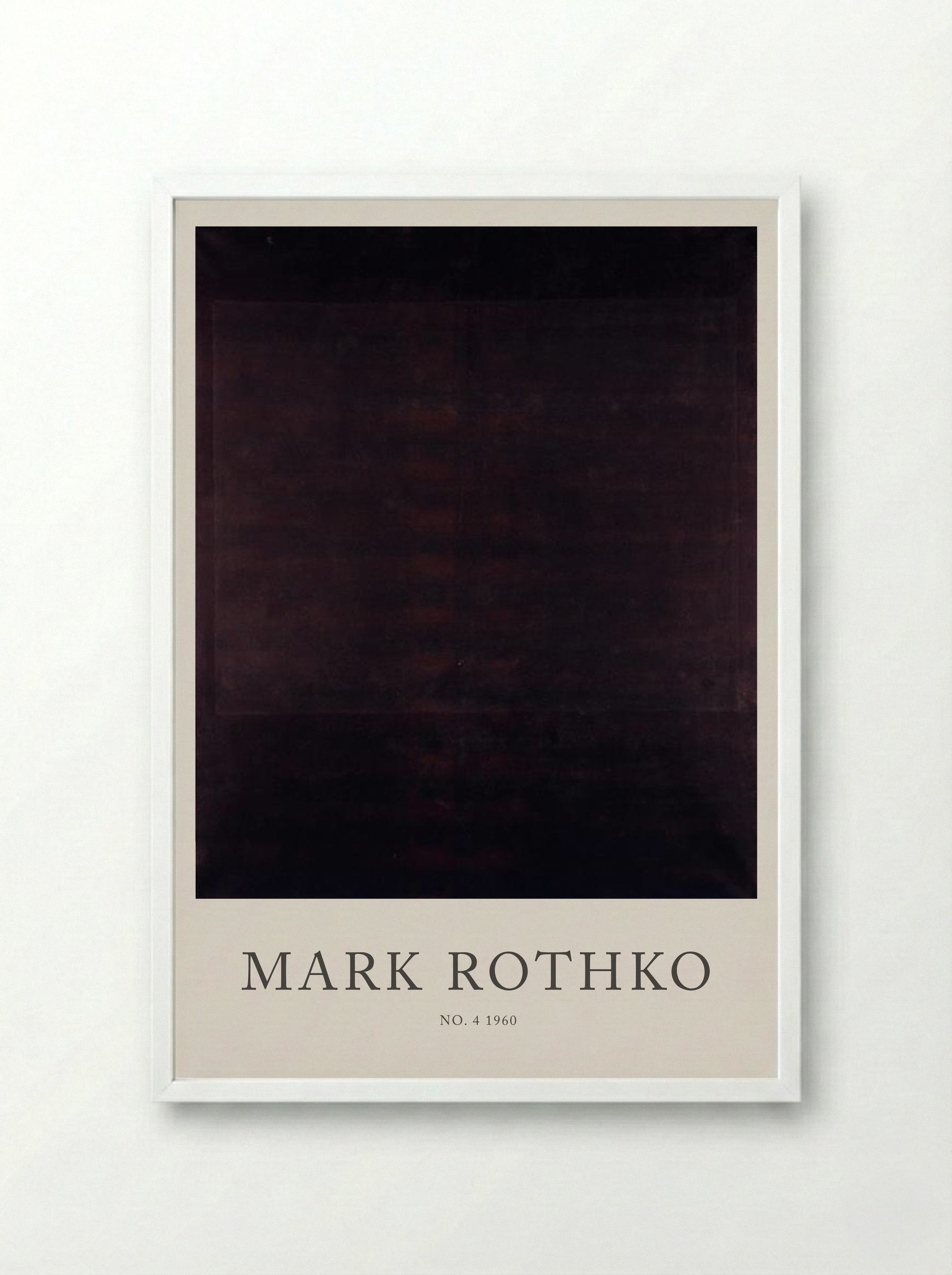No. 4 - Mark Rothko - Framed Print White