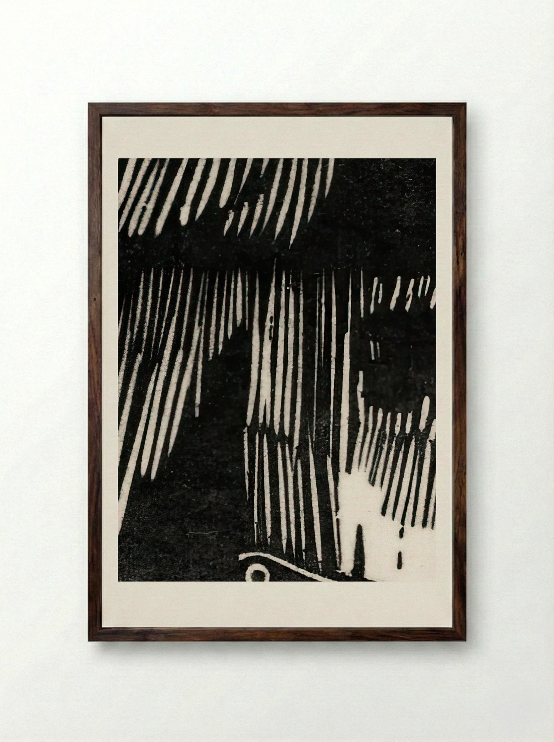 Birth of the Wolves - Franz Marc - Framed Print Dark Wood