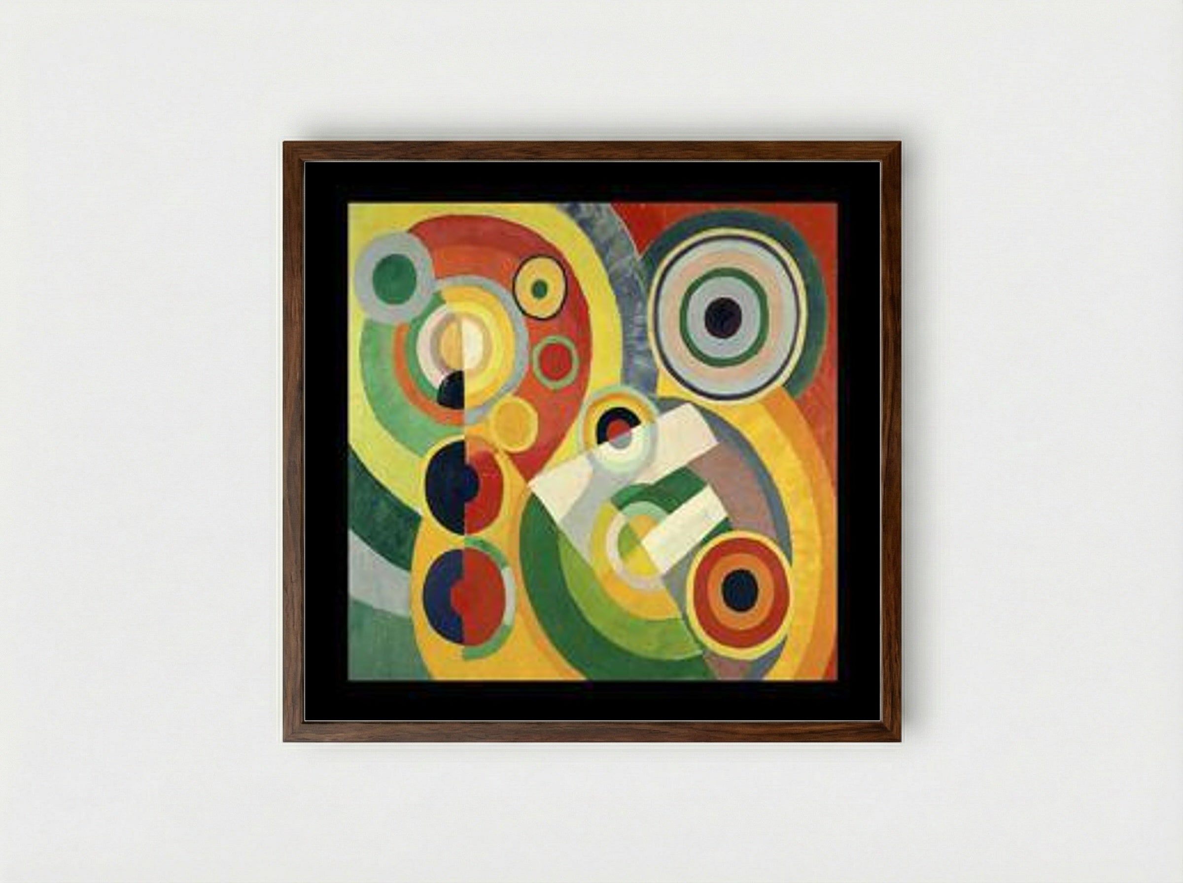The Joy of Life - Robert Delaunay - Framed Print Dark Wood