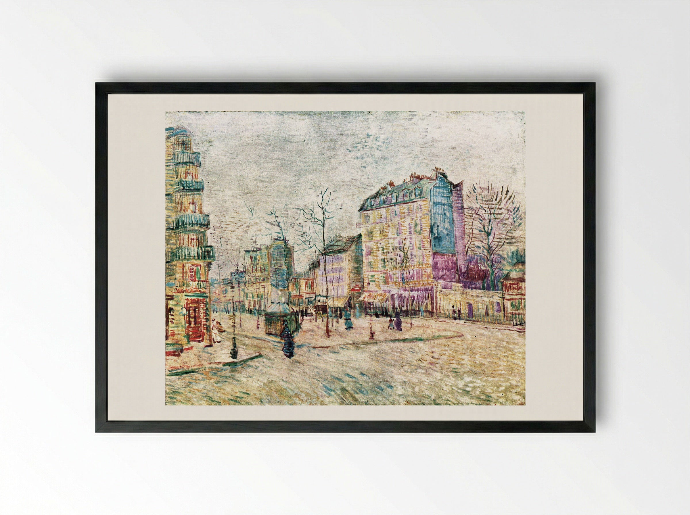 Boulevard de Clichy - Vincent van Gogh - Framed Print Black