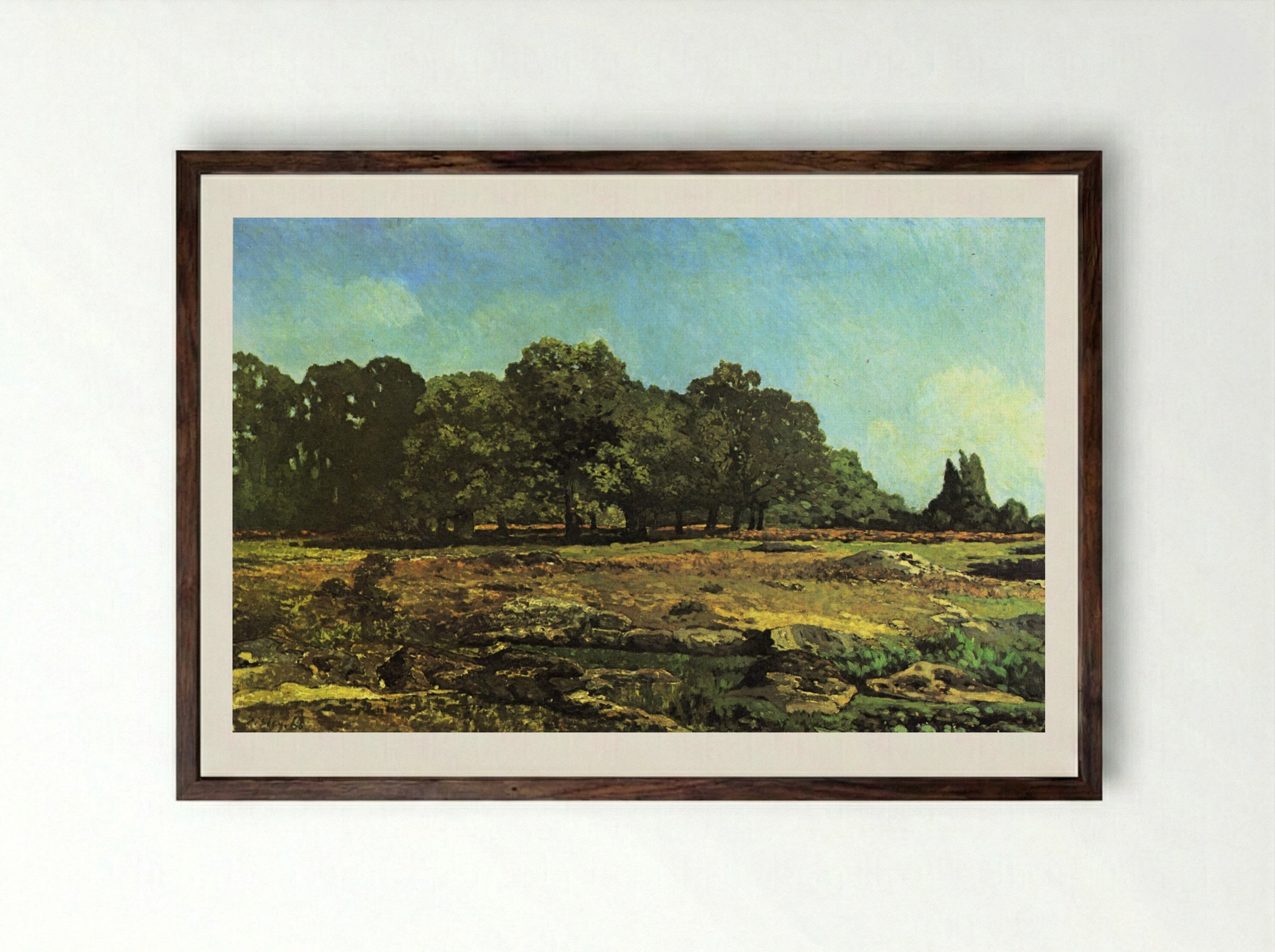 Avenue of Chestnut Trees near La Celle Saint Cloud - Alfred Sisley - Framed Print Dark Wood