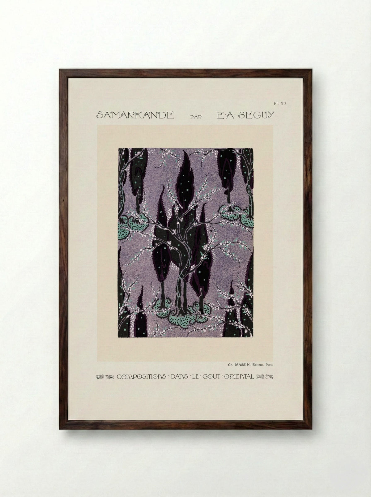 Samarkande, Plate No. 2 (Oriental Composition) - Émile-Allain Séguy - Framed Print Dark Wood