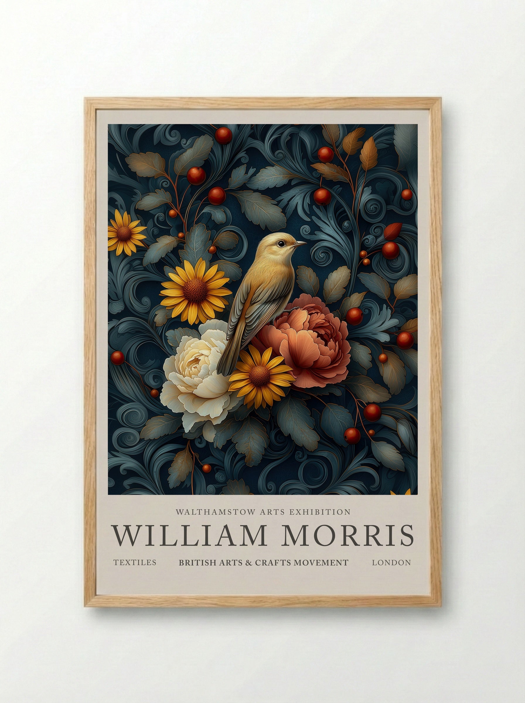Songbird Serenade - William Morris - Framed Print Wood