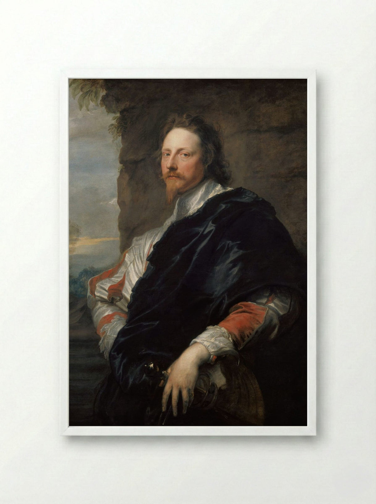Nicolas Lanier - Anthony van Dyck - Framed Print White