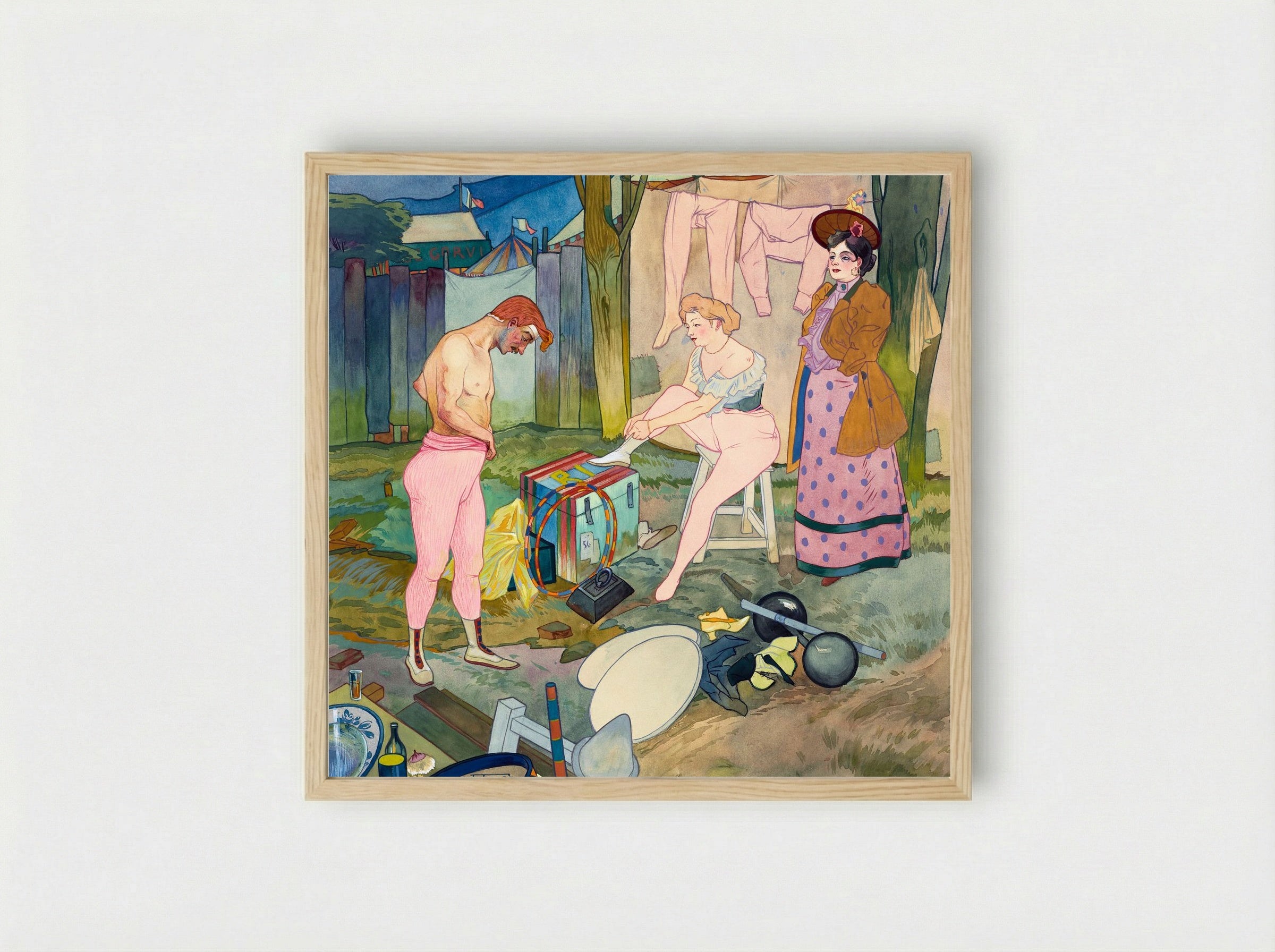 Le Cirque Corvi - Georges de Feure - Framed Print Wood