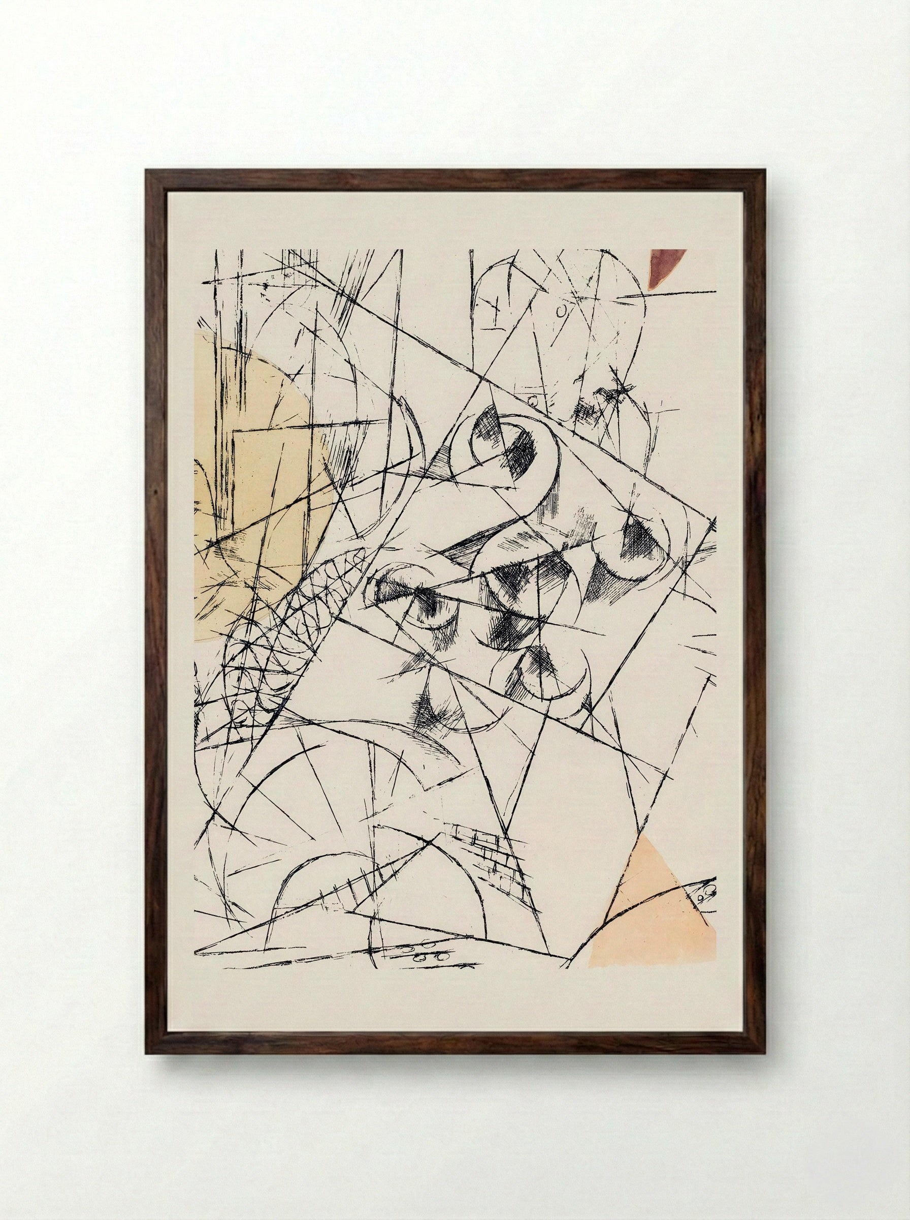 Hope and Destruction (Zerstörung und Hoffnung) - Paul Klee - Framed Print Dark Wood