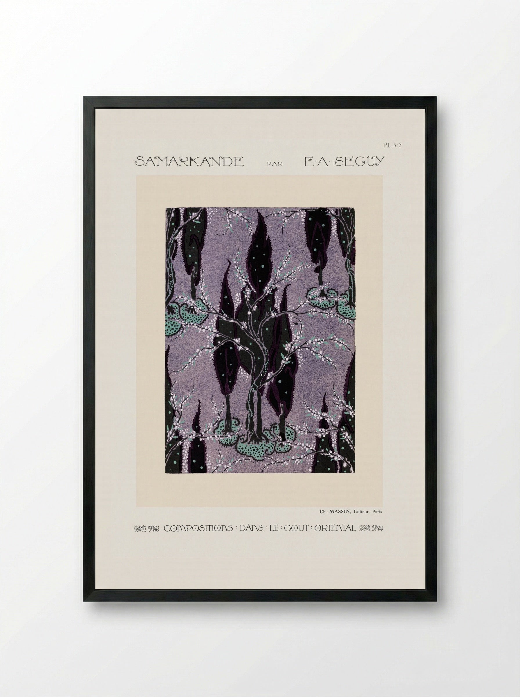 Samarkande, Plate No. 2 (Oriental Composition) - Émile-Allain Séguy - Framed Print Black