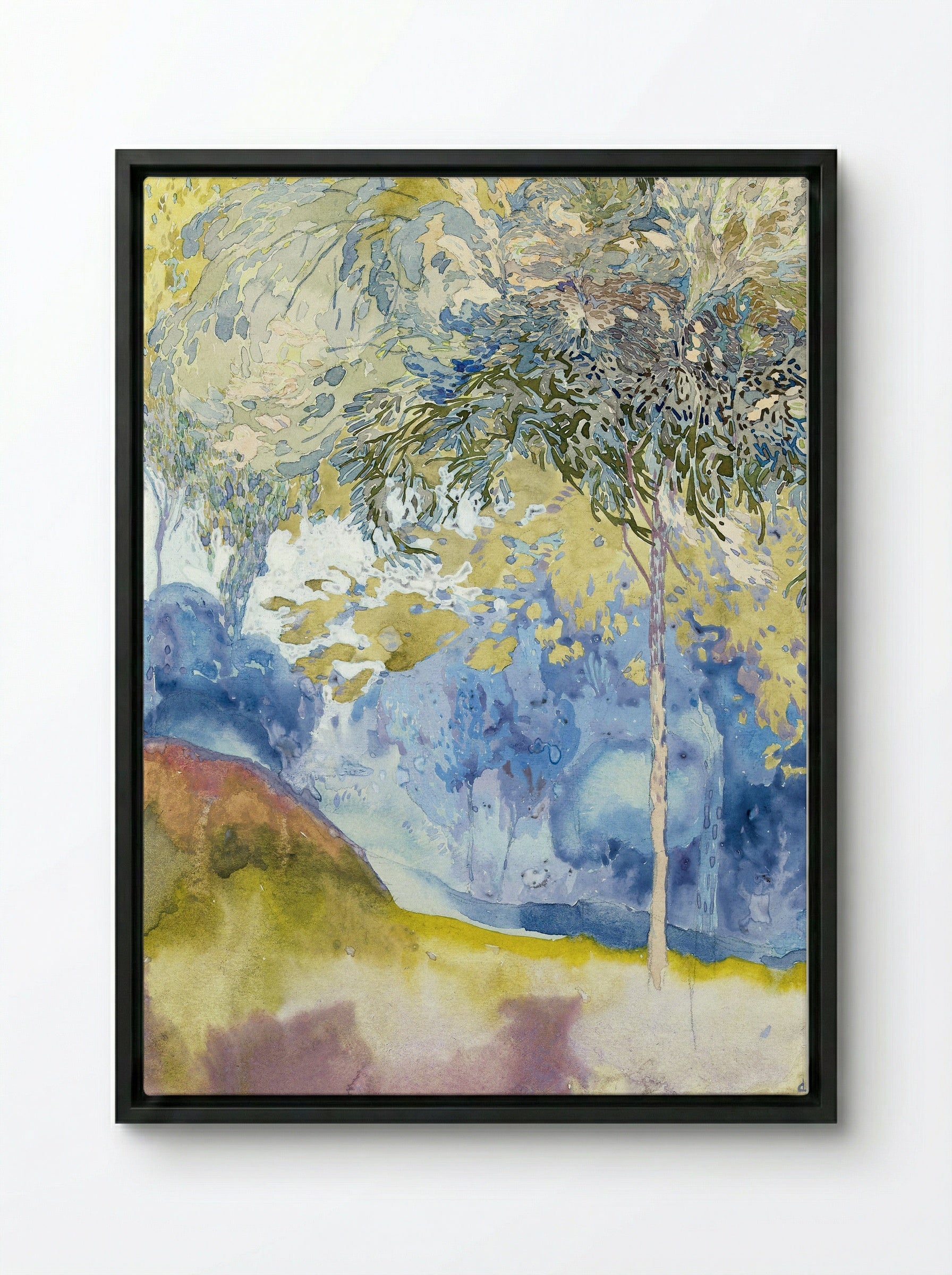 Boomrijk Landschap (Wooded Landscape) - Georges de Feure - Framed Canvas Black