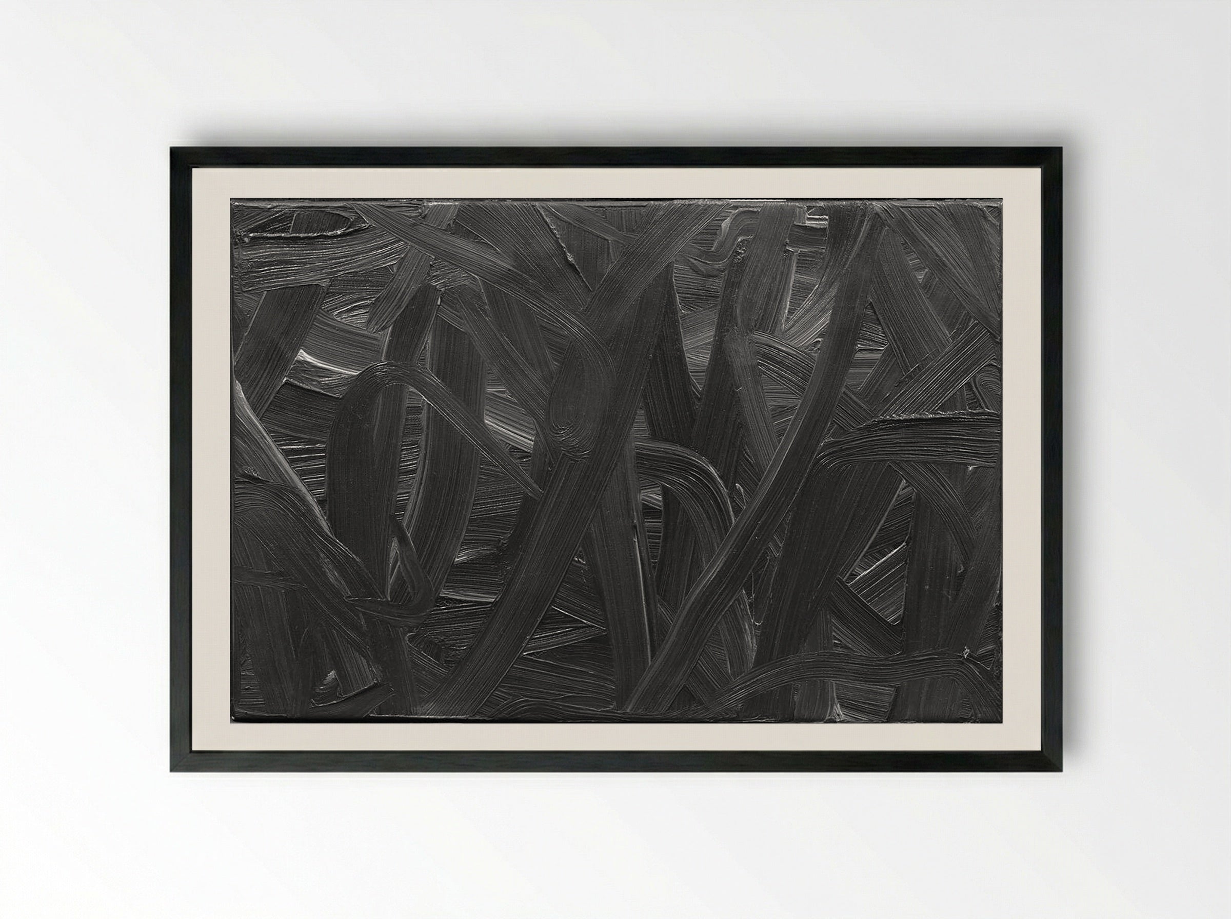 Overpainting (Brown) - Gerhard Richter - Framed Print Black