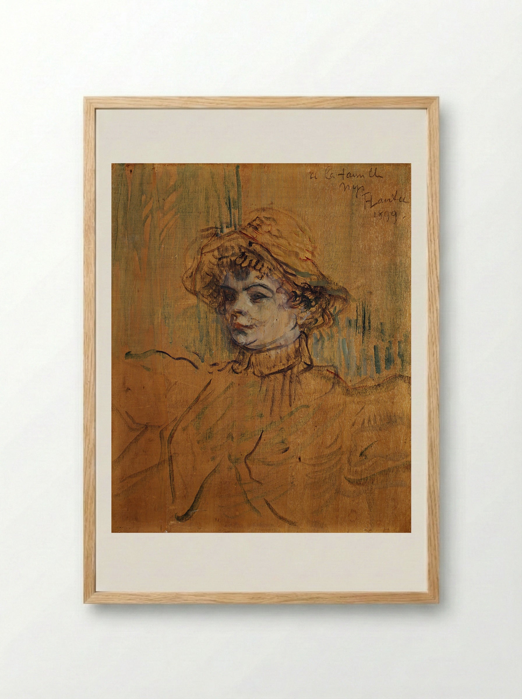 Mademoiselle Nys - Henri de Toulouse-Lautrec - Framed Print Wood