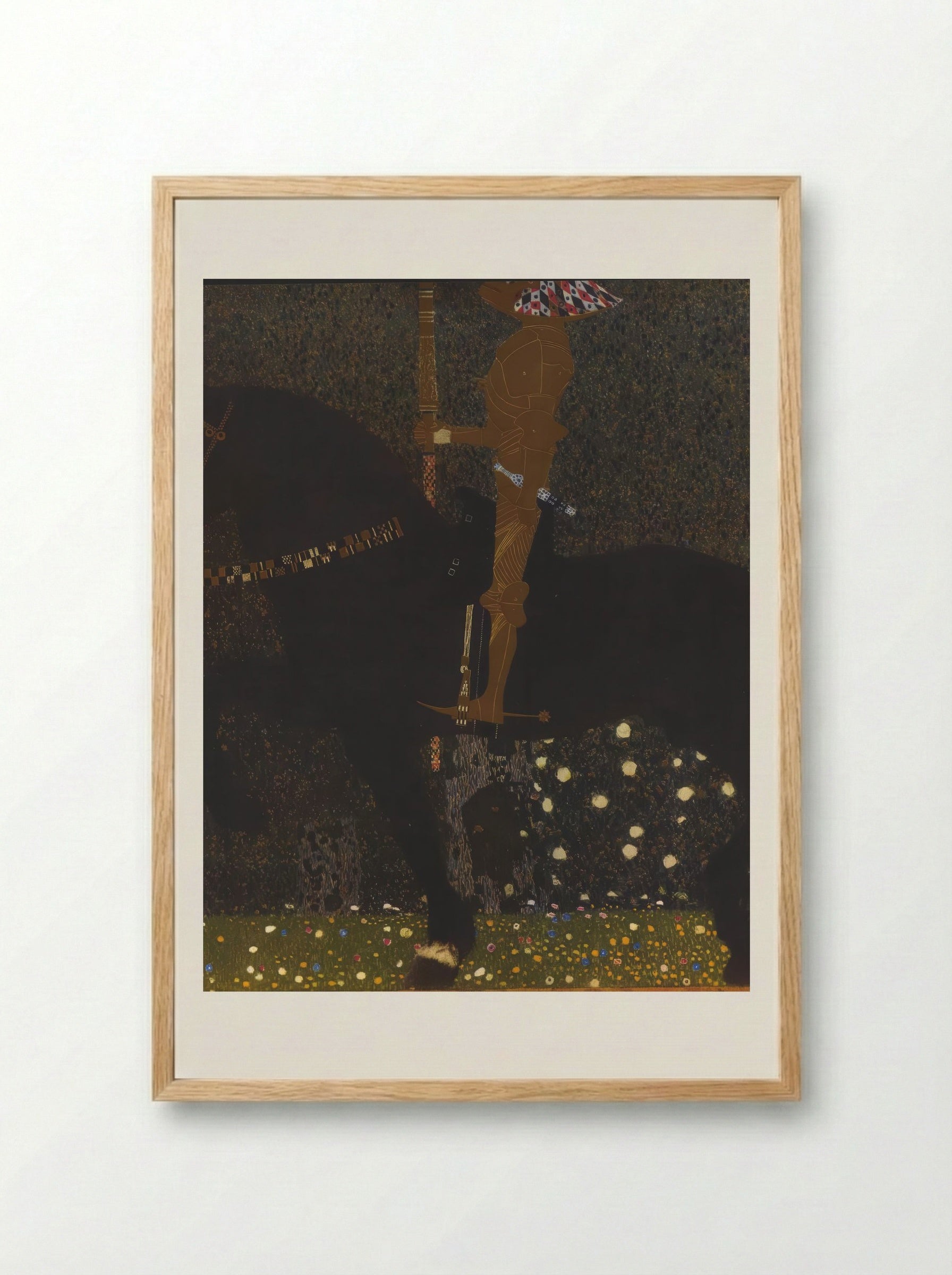 The Golden Knight - Gustav Klimt - Framed Print Wood
