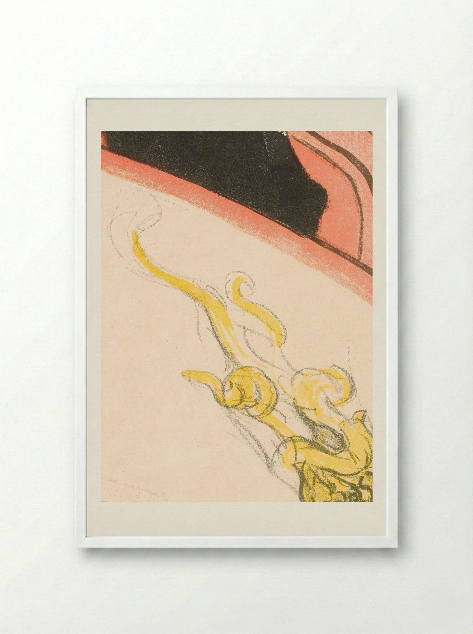 La Loge au Mascaron Doré - Henri de Toulouse-Lautrec - Framed Print White