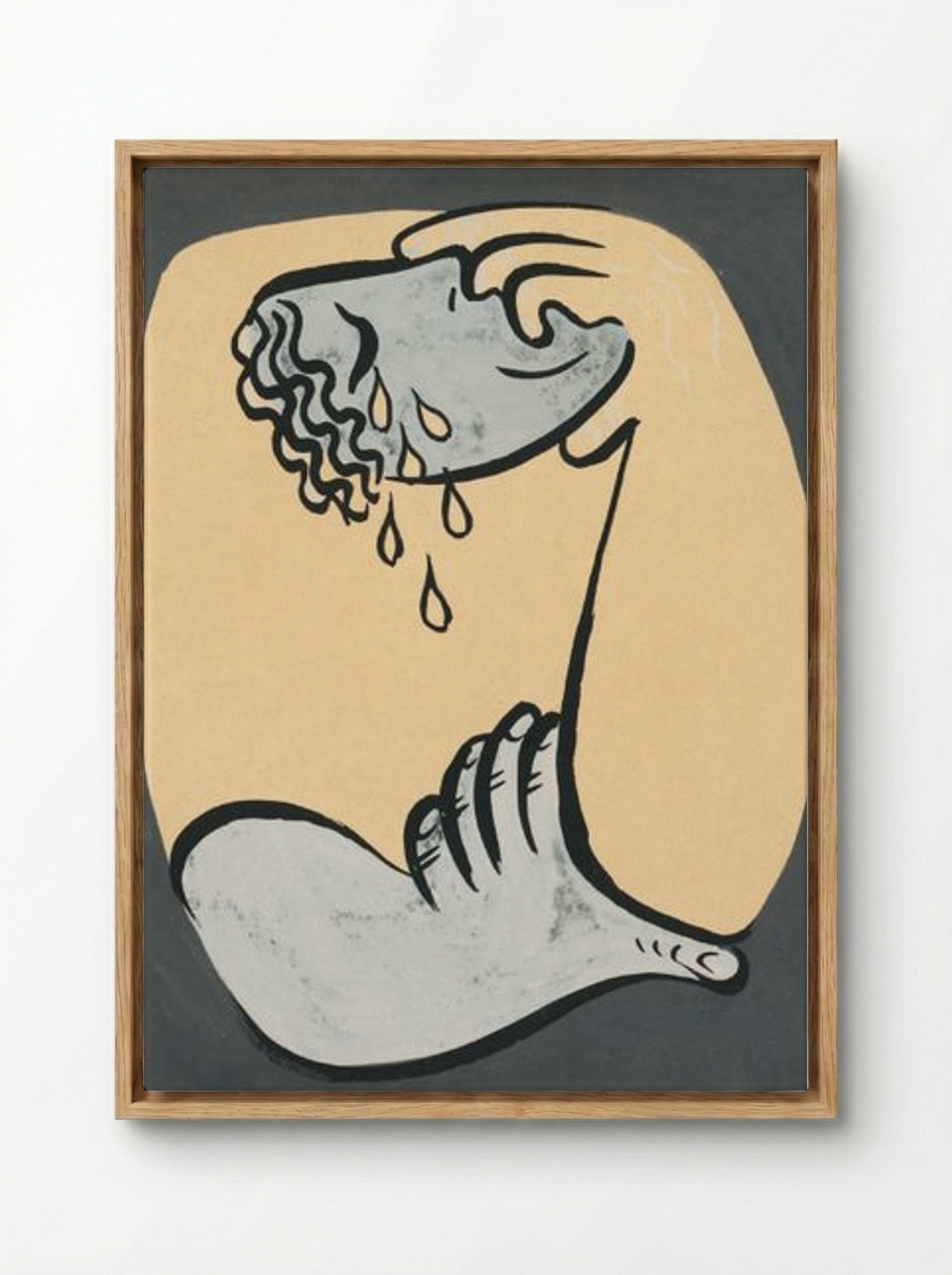 Despair - Mikuláš Galanda - Framed Canvas Wood