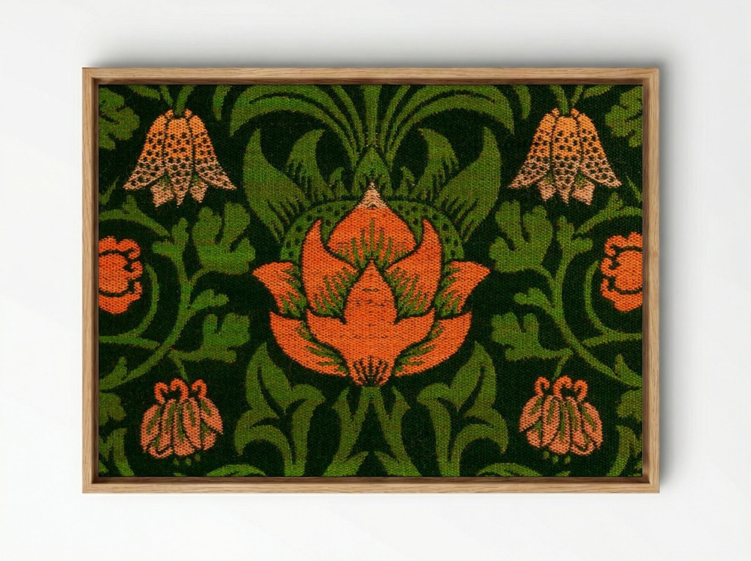 Violet and Columbine - William Morris - Framed Canvas Wood