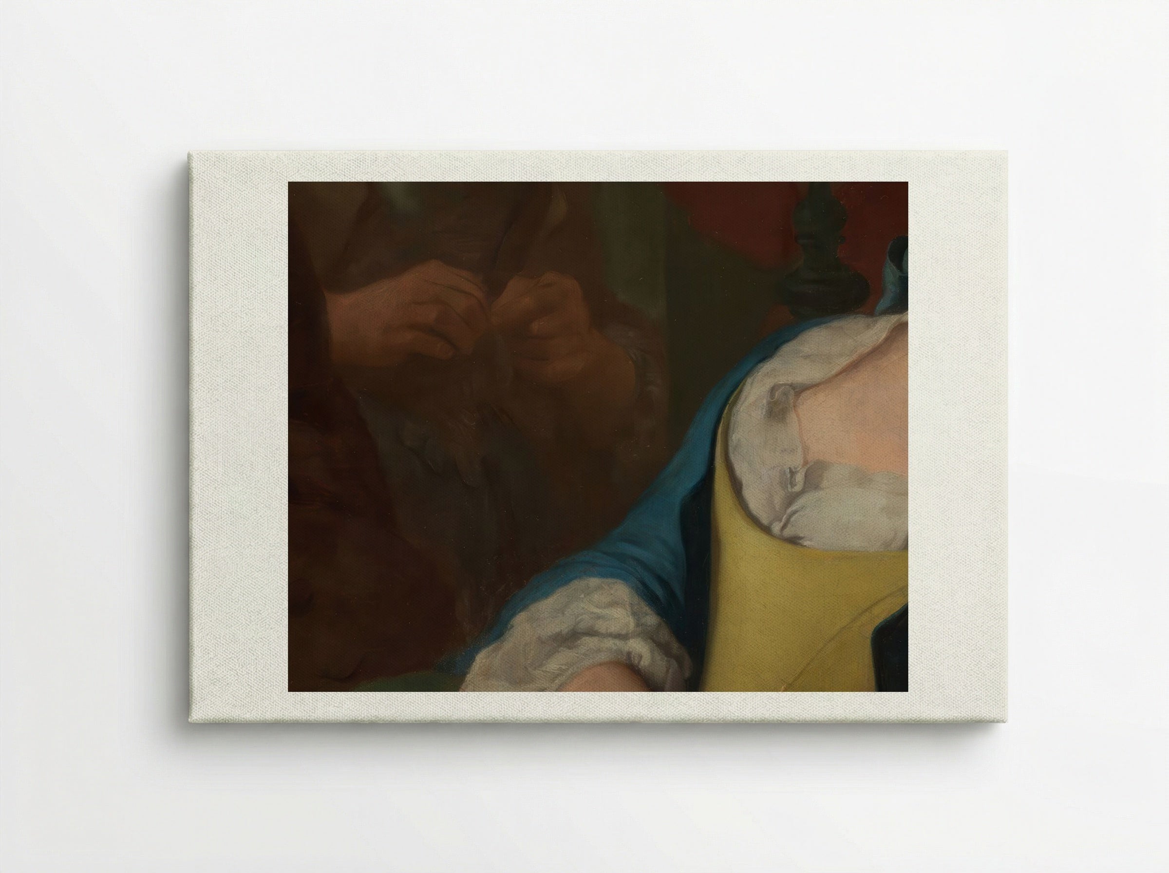 Teasing a Sleeping Girl - Gaspare Traversi - Canvas