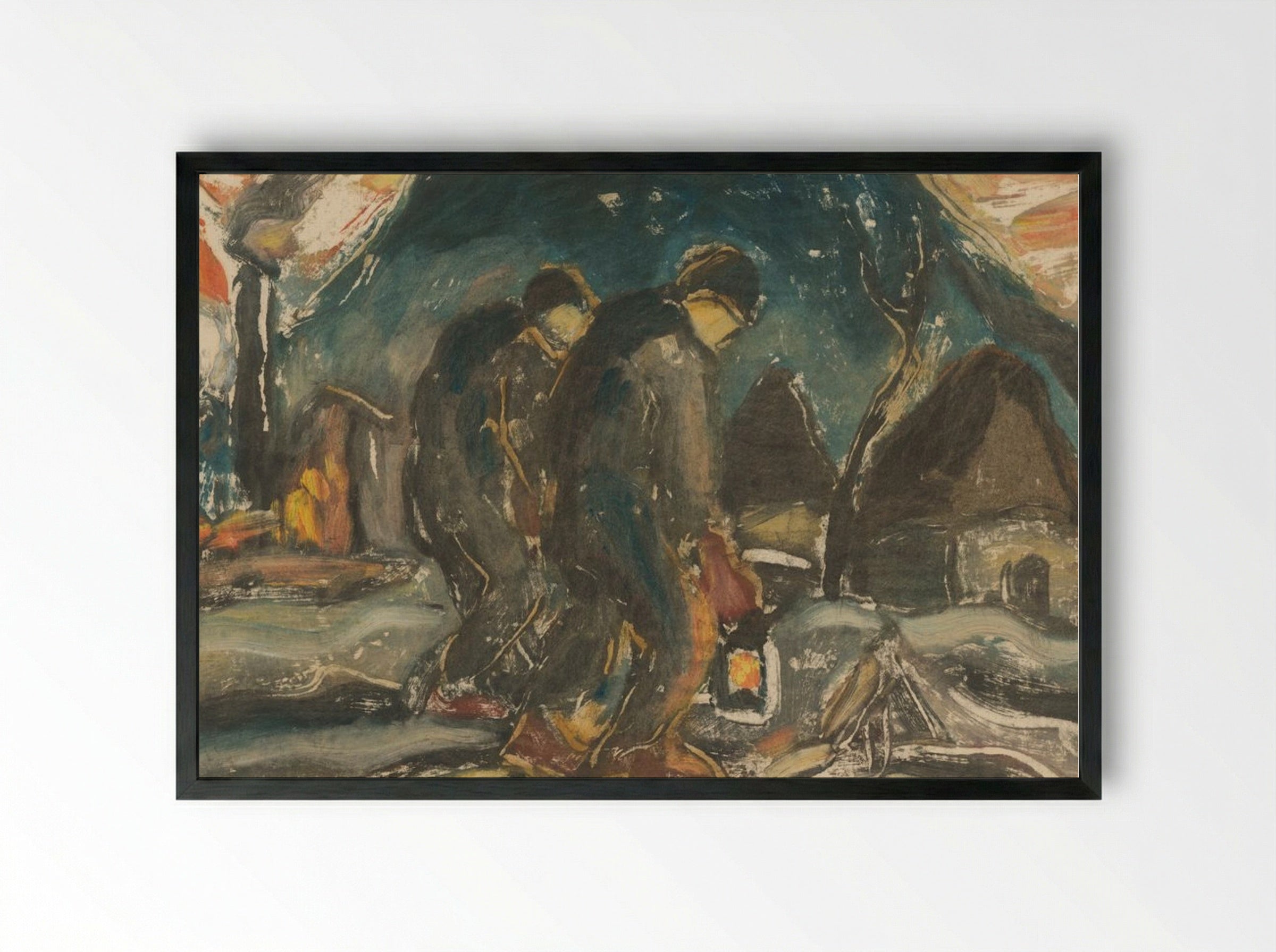 Night Walkers - Zolo Palugyay - Framed Print Black