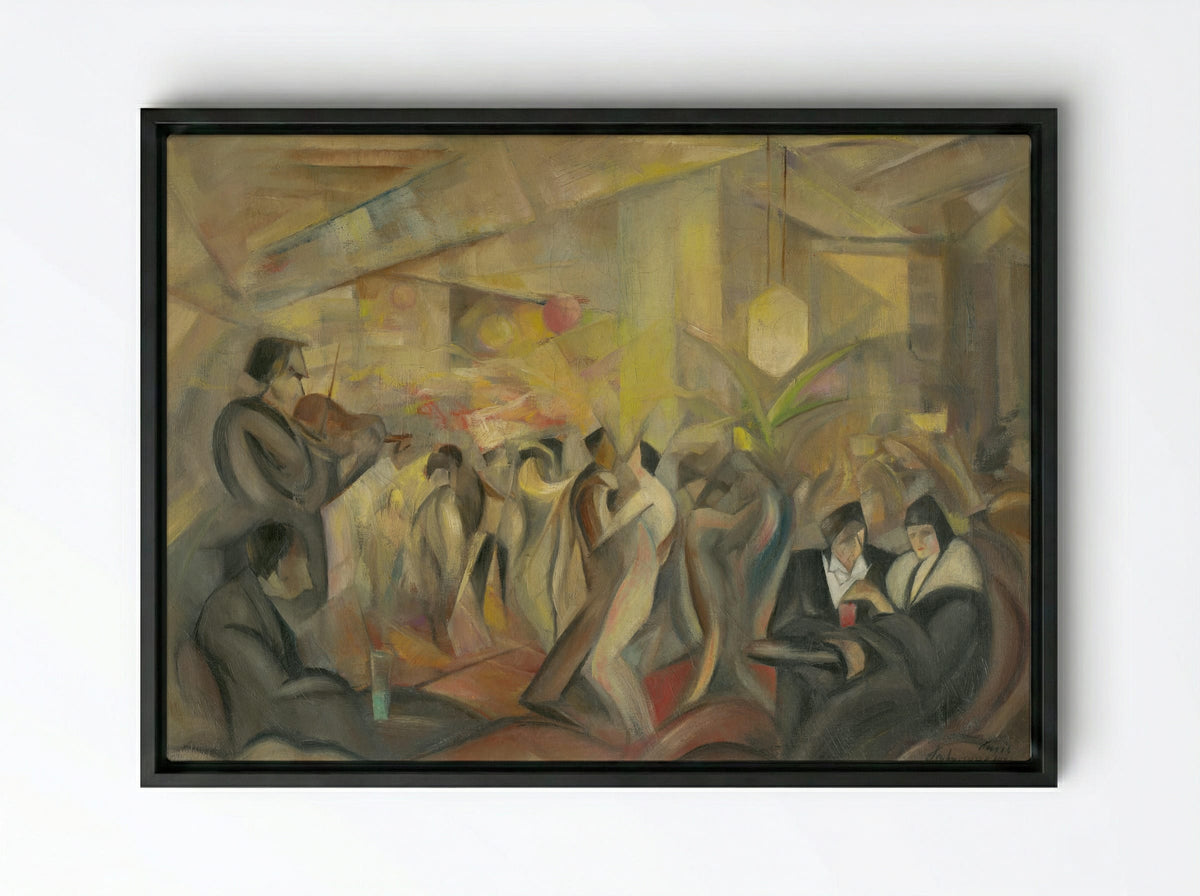Paris Cafe - Zolo Palugyay - Framed Canvas Black
