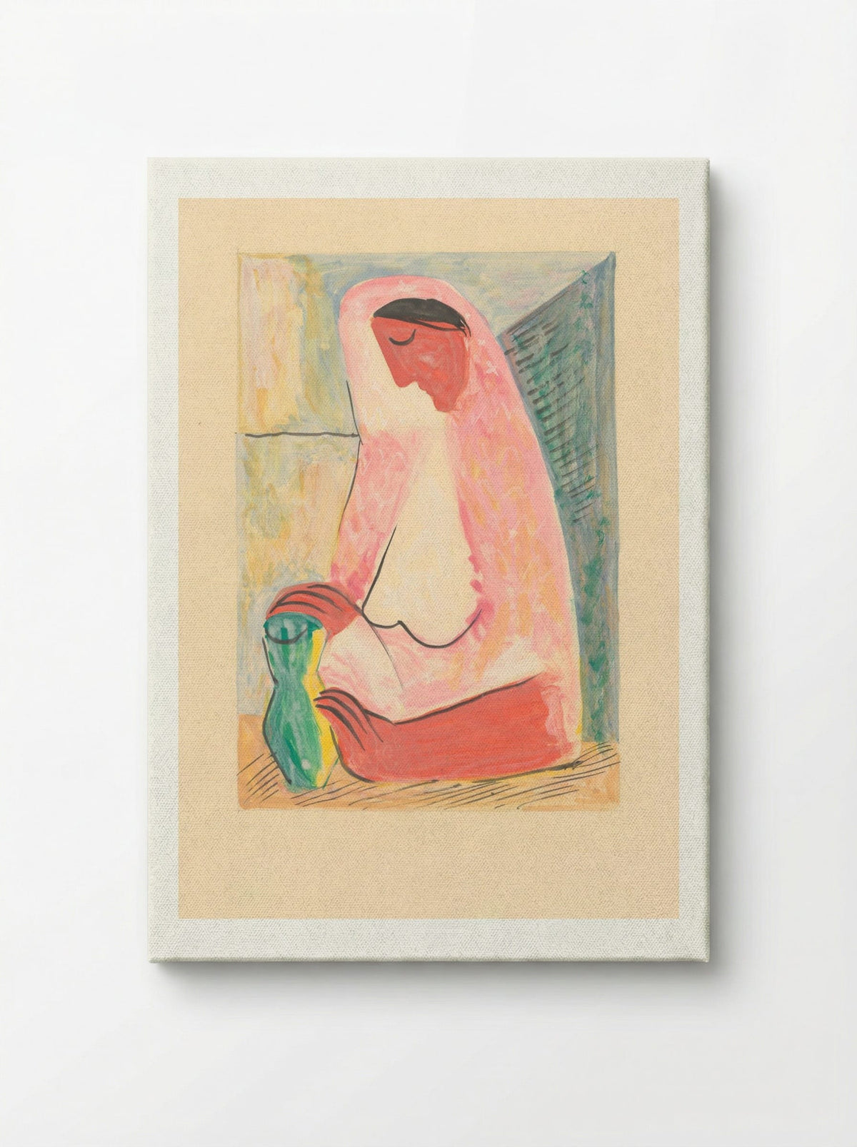 Woman with a Vase - Mikuláš Galanda - Canvas
