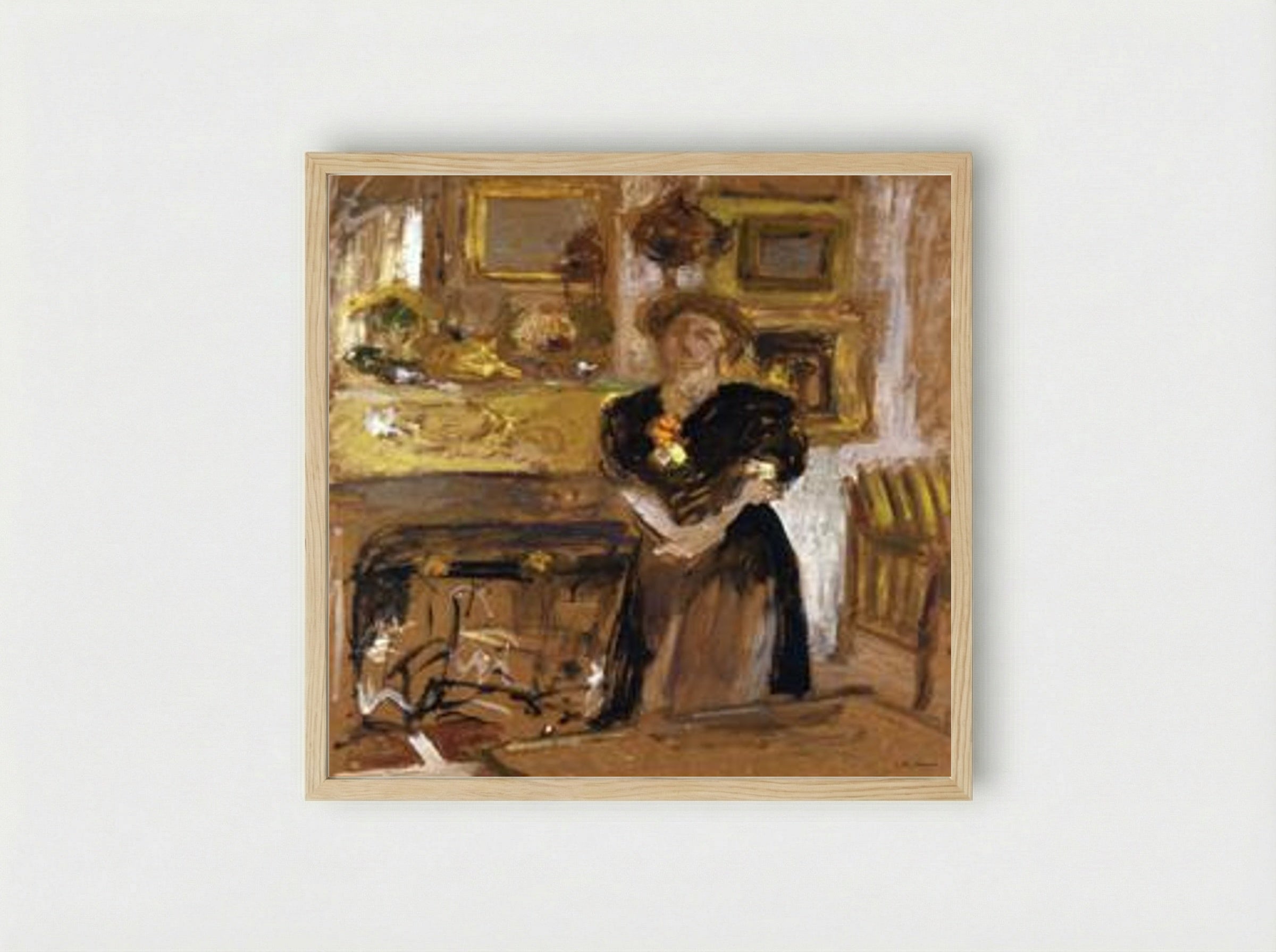 Portrait of Madame Marie des Jardins Fontaine - Édouard Vuillard - Framed Print Wood