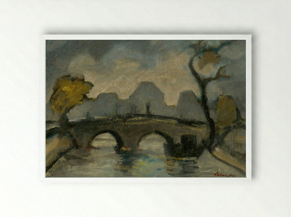 Bridge in Paris (Pont Marie) - Zolo Palugyay - Framed Print White