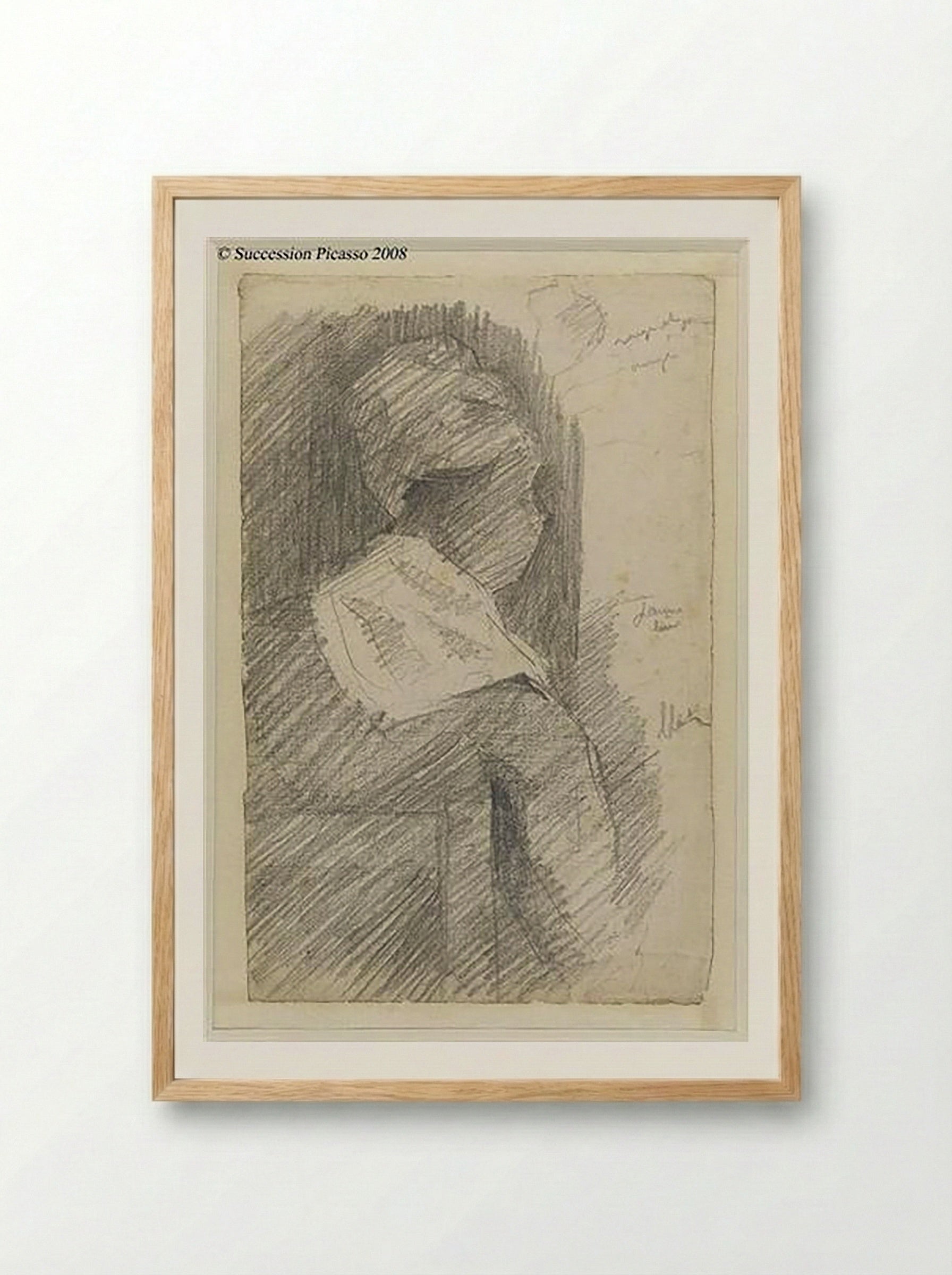 Study of a Woman from Behind - Pablo Picasso - Framed Print Wood