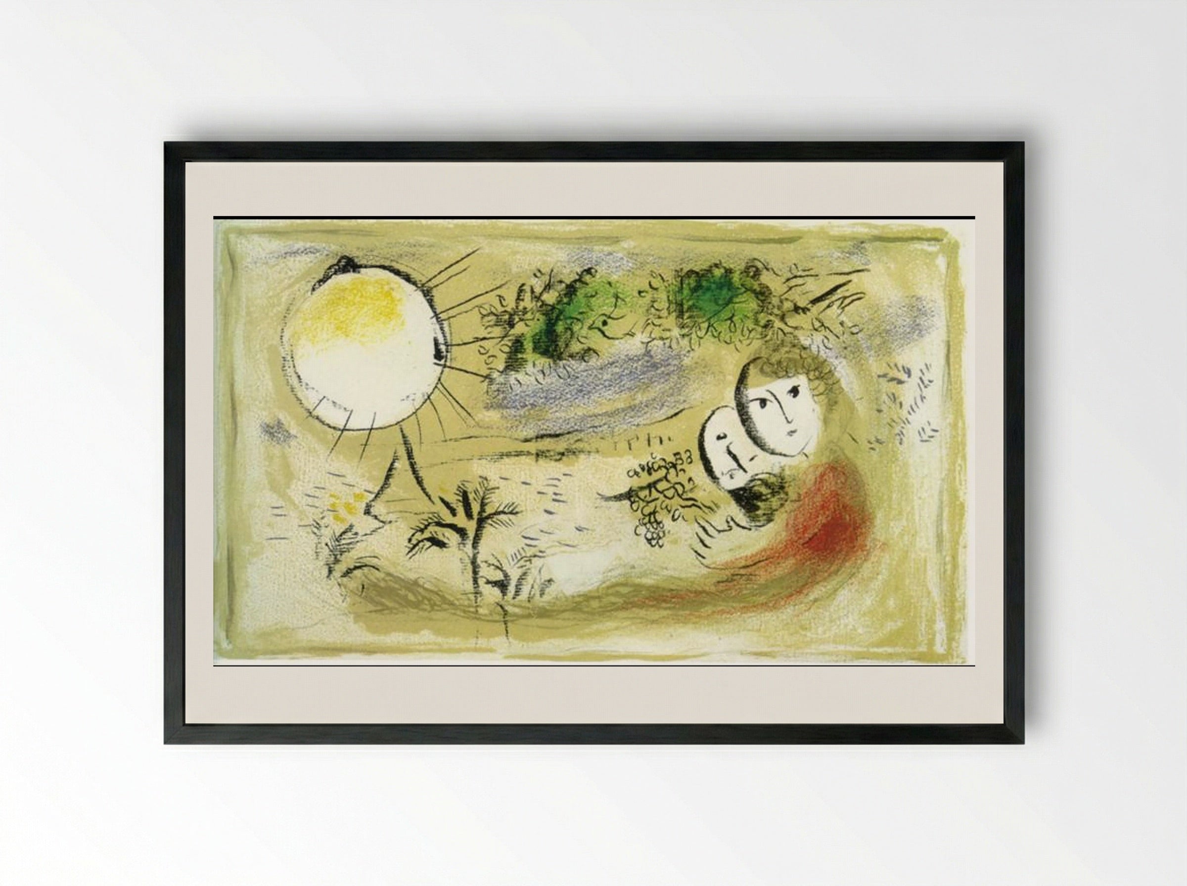 The Rest - Marc Chagall - Framed Print Black