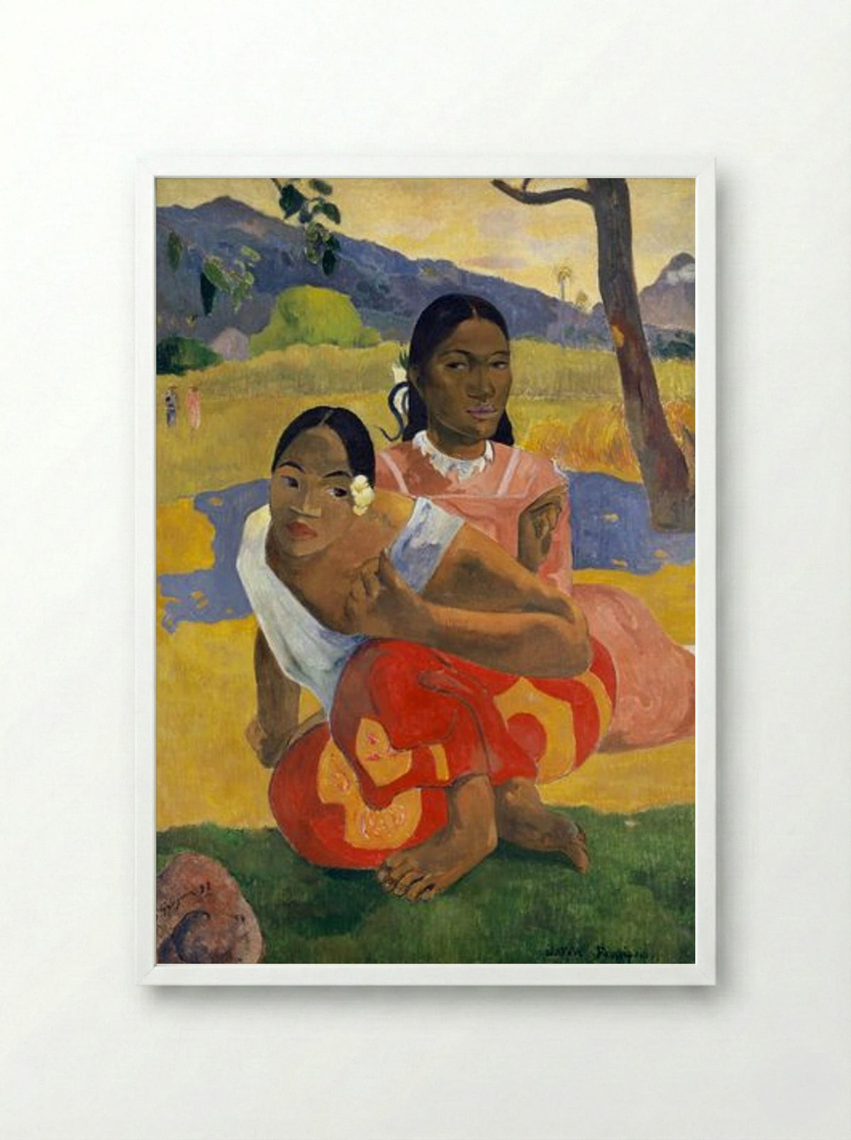 When Will You Marry? - Paul Gauguin - Framed Print White