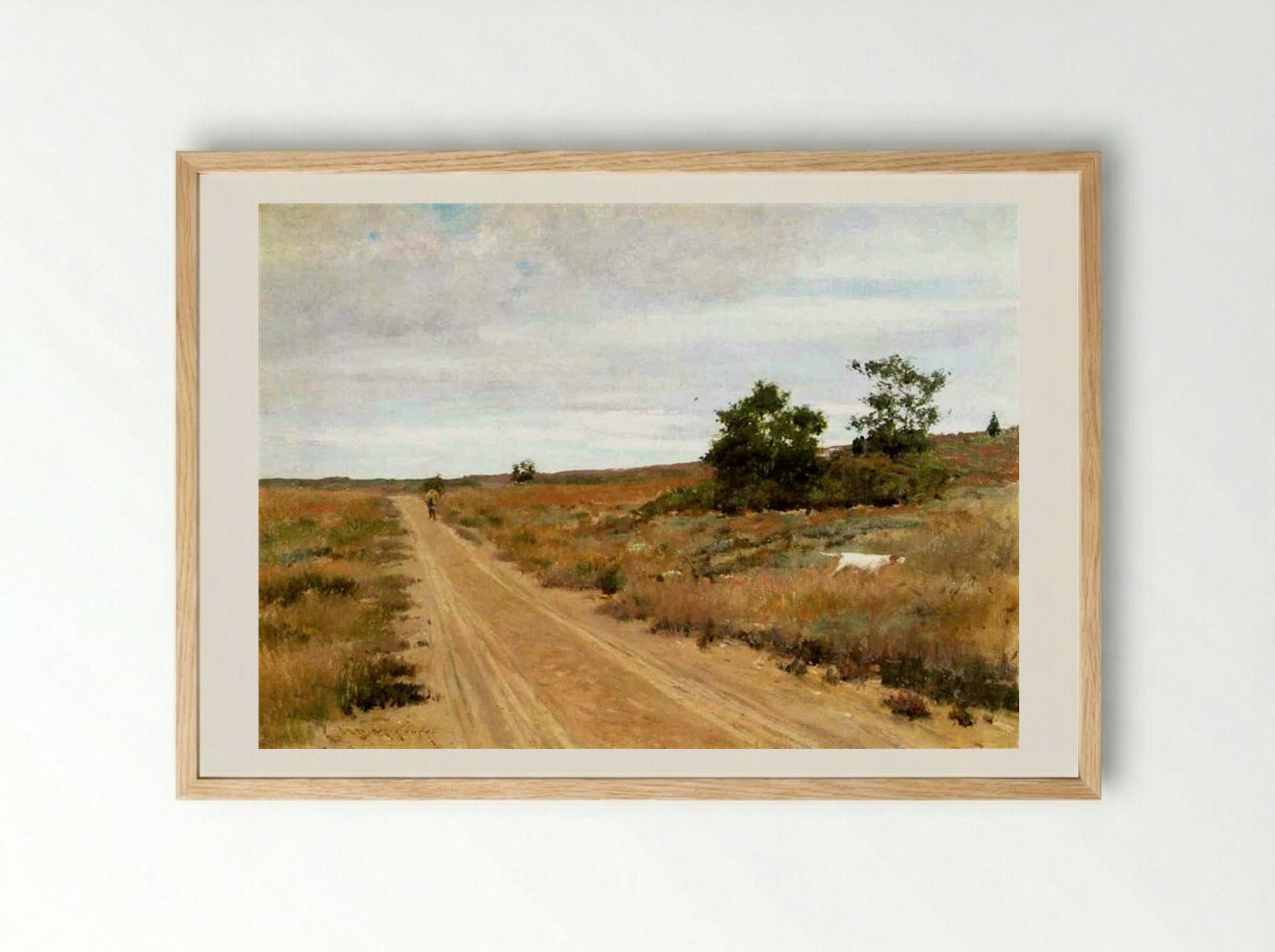 Hunting Game in Shinnecock Hills - William Merritt Chase - Framed Print Wood