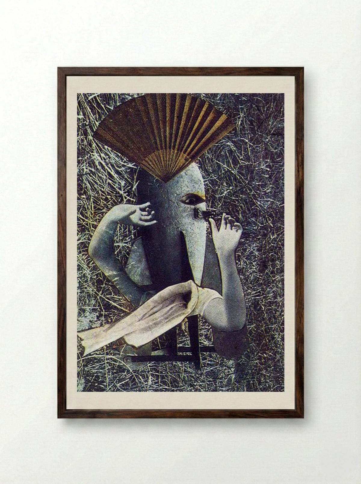 The Chinese Nightingale - Max Ernst - Framed Print Dark Wood