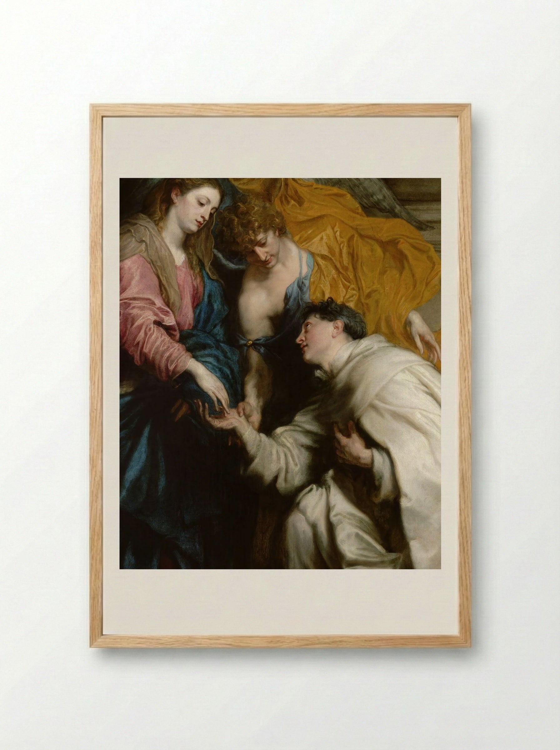 The Vision of the Blessed Hermann Joseph - Anthony van Dyck - Framed Print Wood