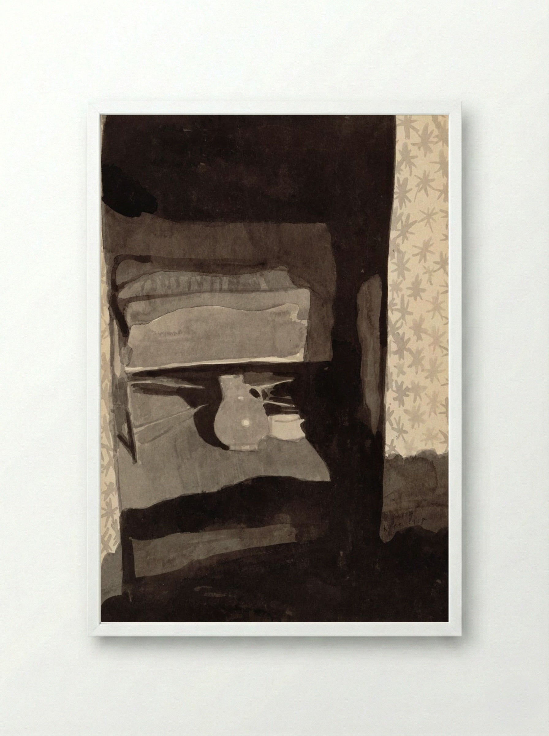 Glance into a Bedroom - Paul Klee - Framed Print White