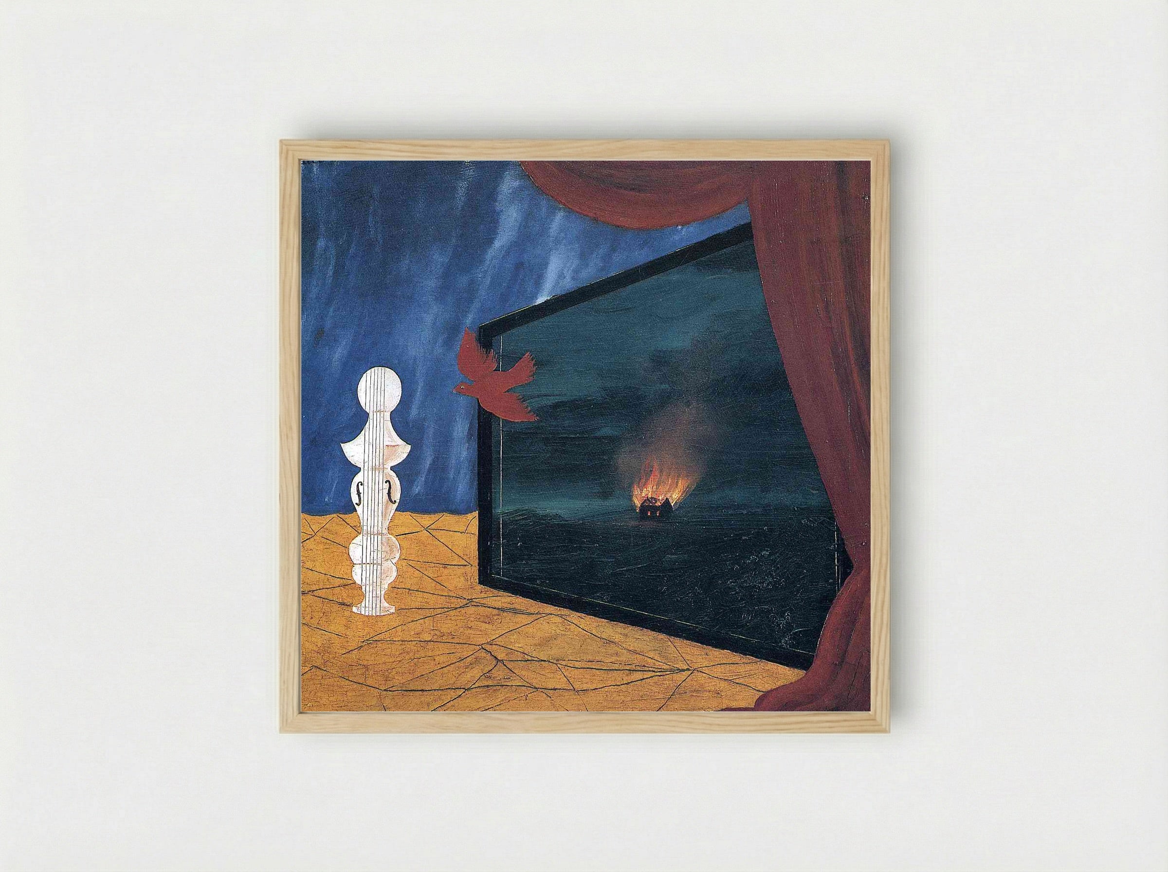 Nocturne - Giorgio de Chirico - Framed Print Wood