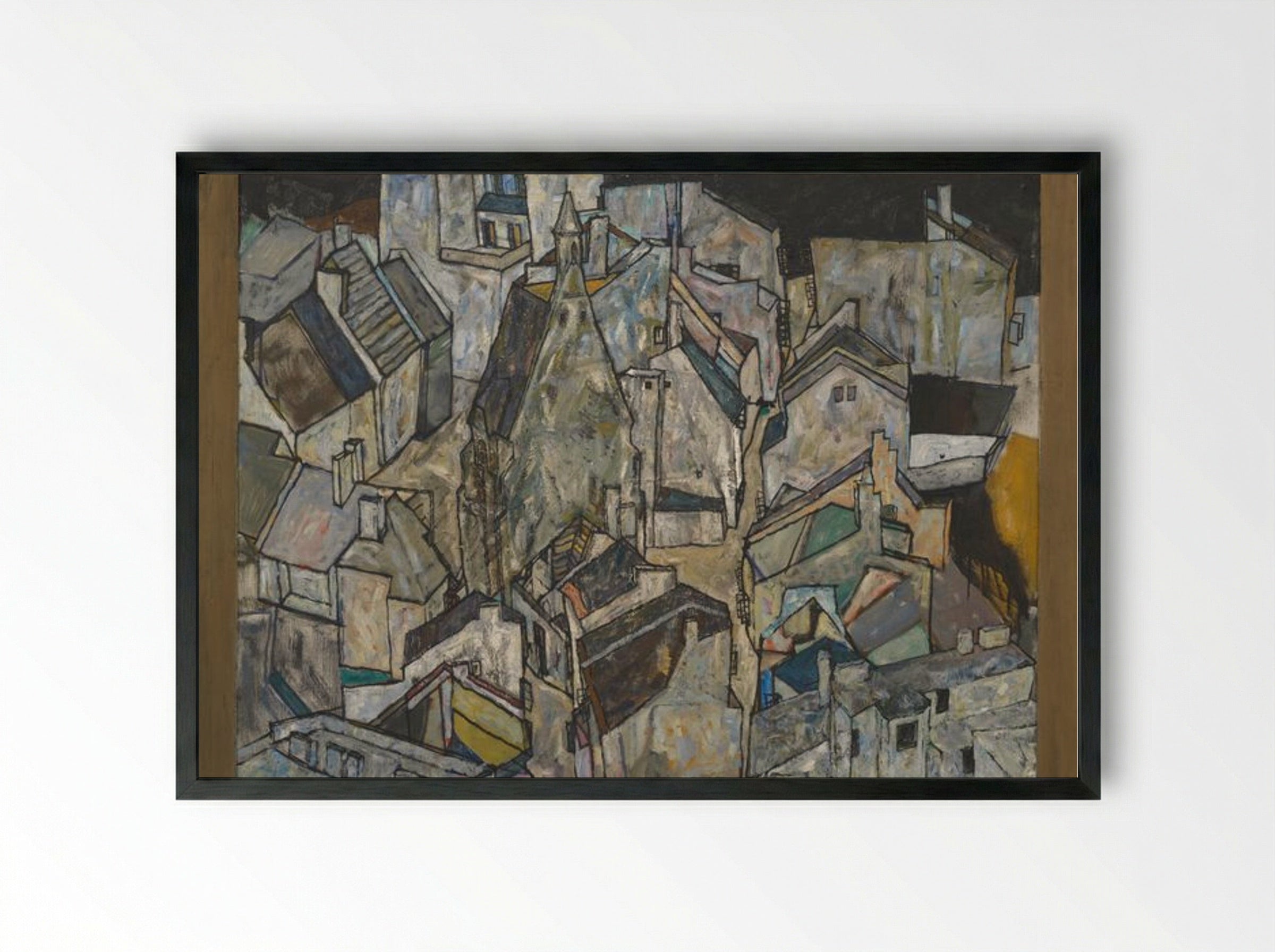 Moedling II - Egon Schiele - Framed Print Black