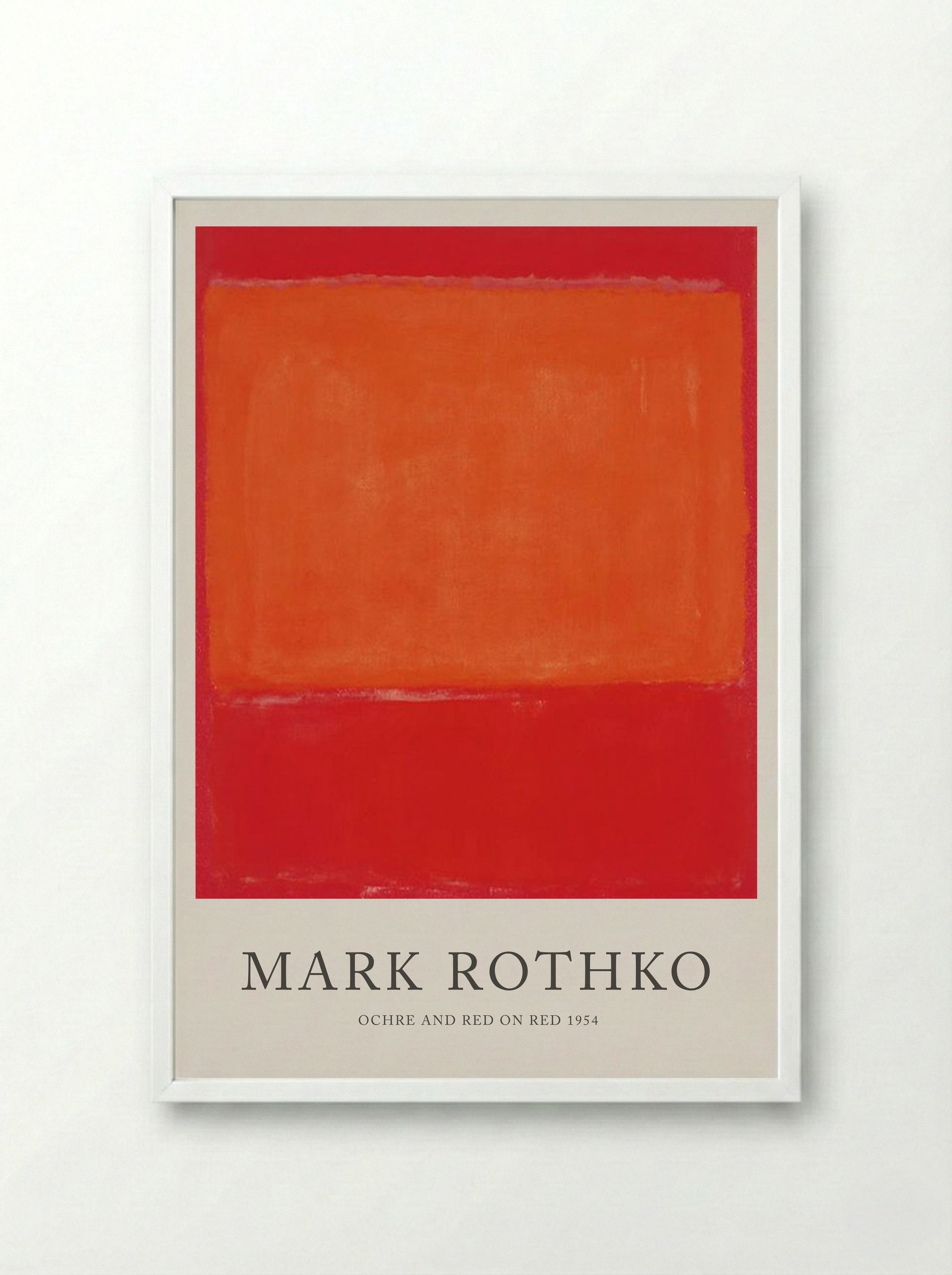 Ochre and Red on Red - Mark Rothko - Framed Print White