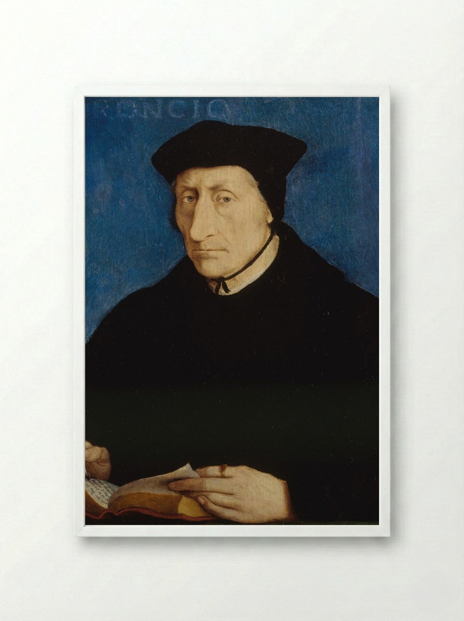 Guillaume Budé - Jean Clouet - Framed Print White