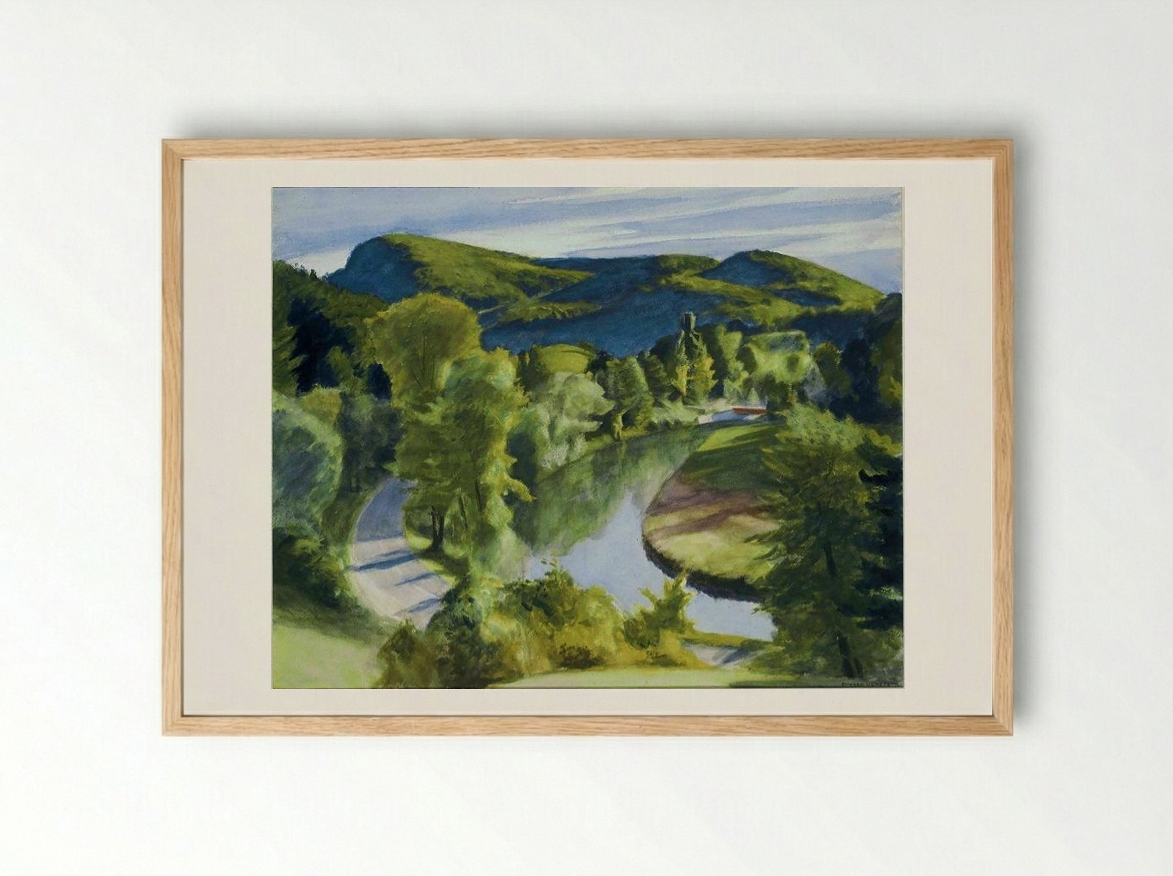 First Branch of the White River, Vermont - Edward Hopper - Framed Print Wood