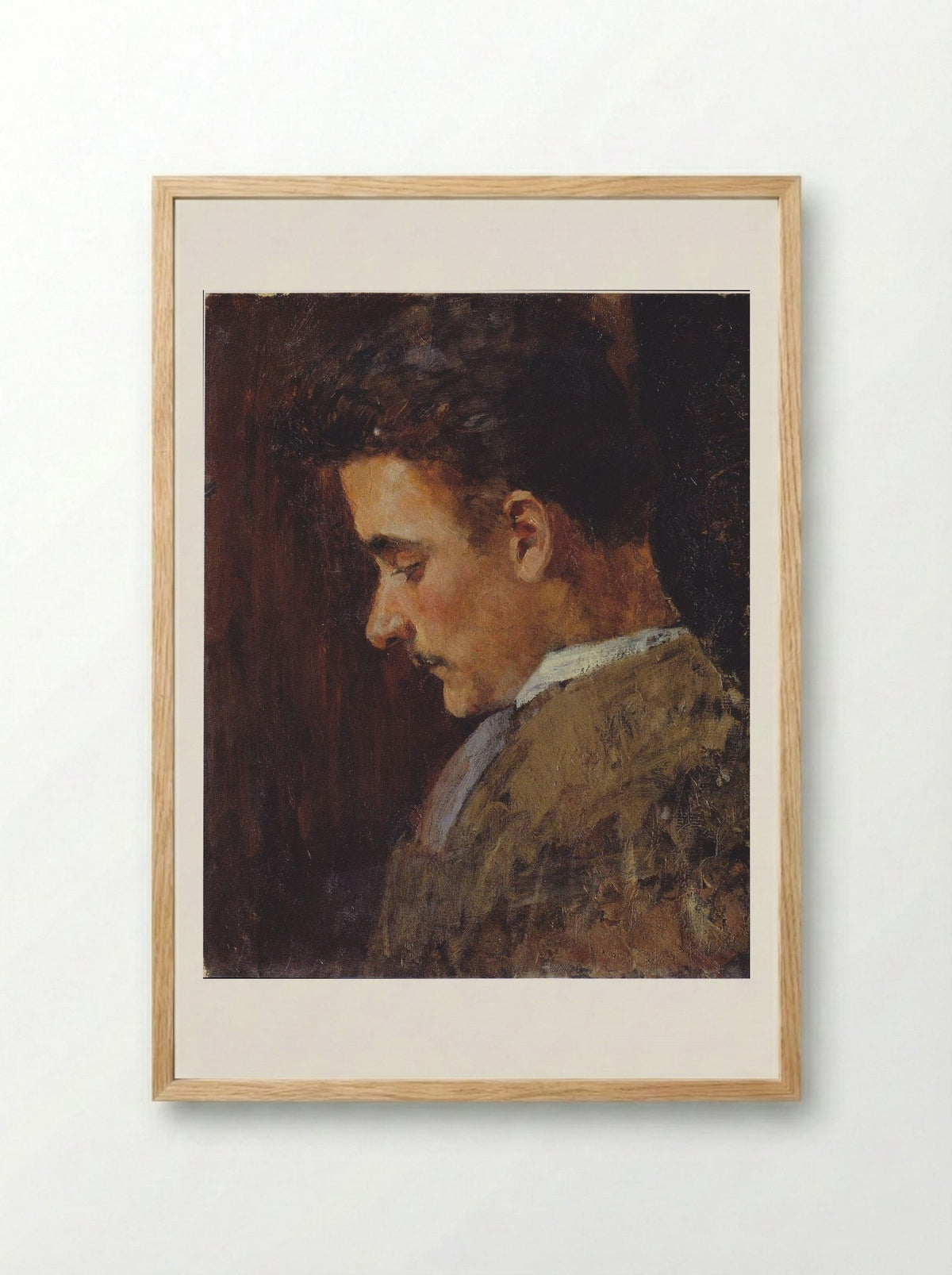 Rudolf Steindl, a brother of the artist - Koloman Moser - Framed Print Wood