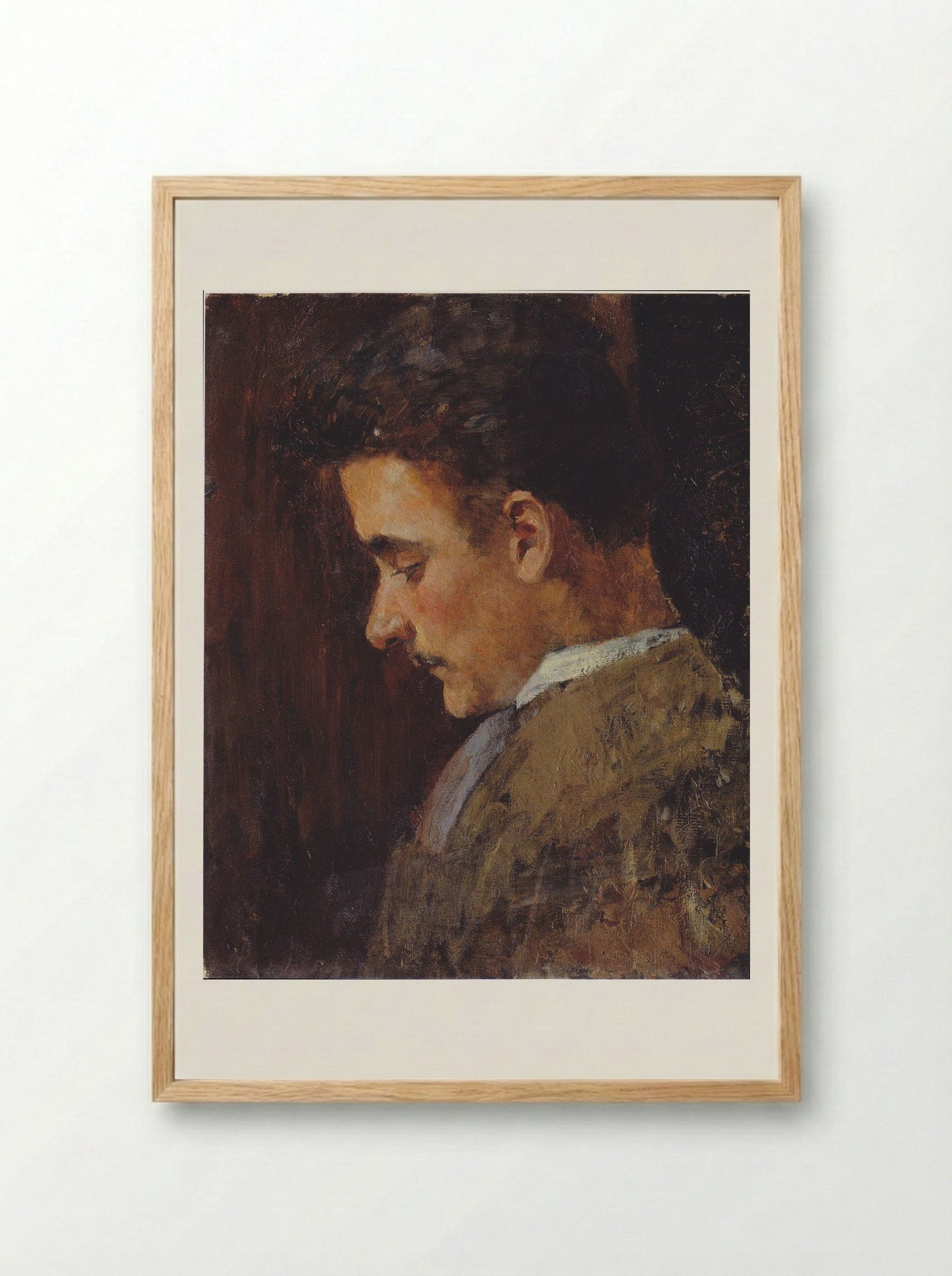 Rudolf Steindl, a brother of the artist - Koloman Moser - Framed Print Wood